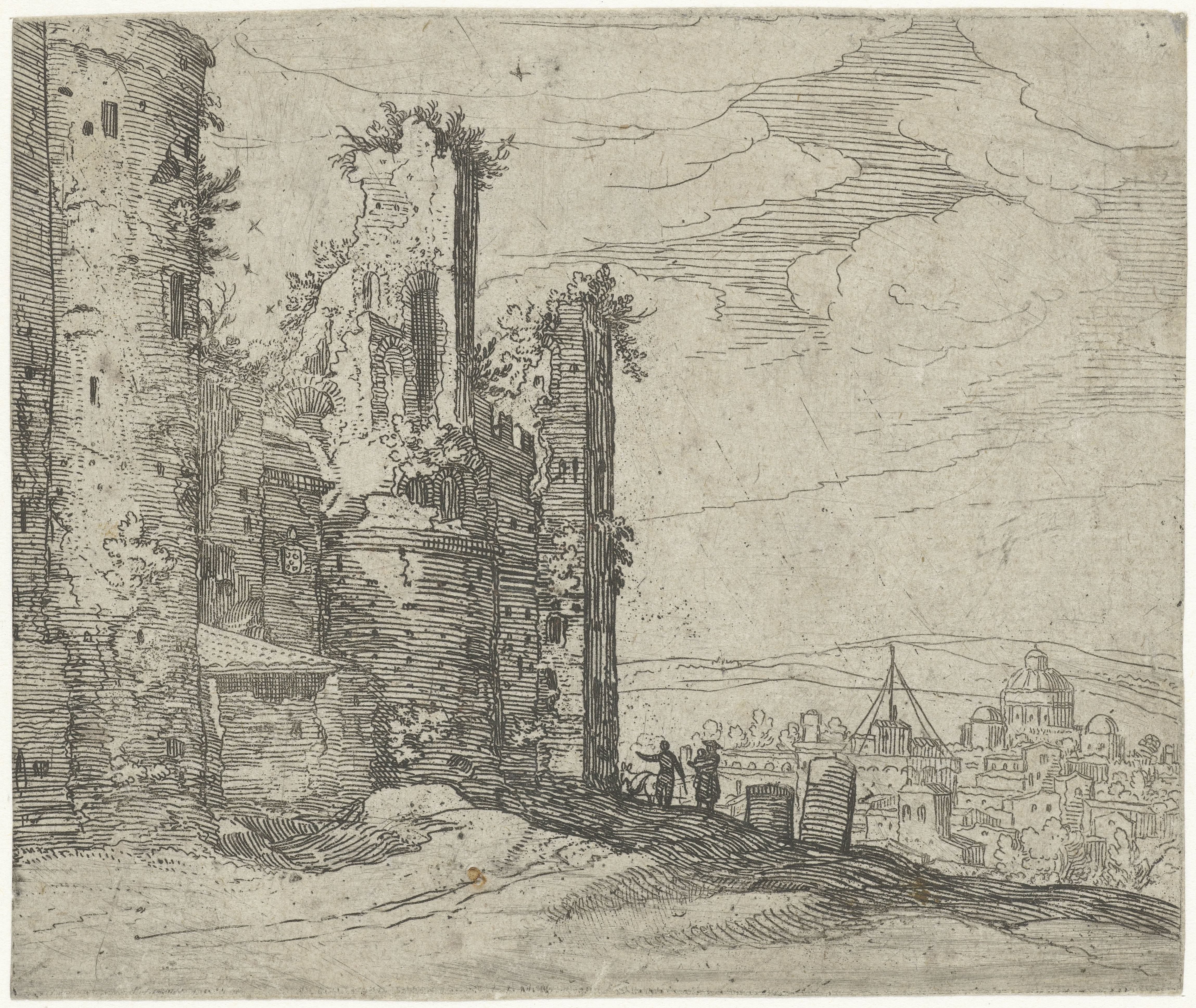 Romeins landschap met ruïne