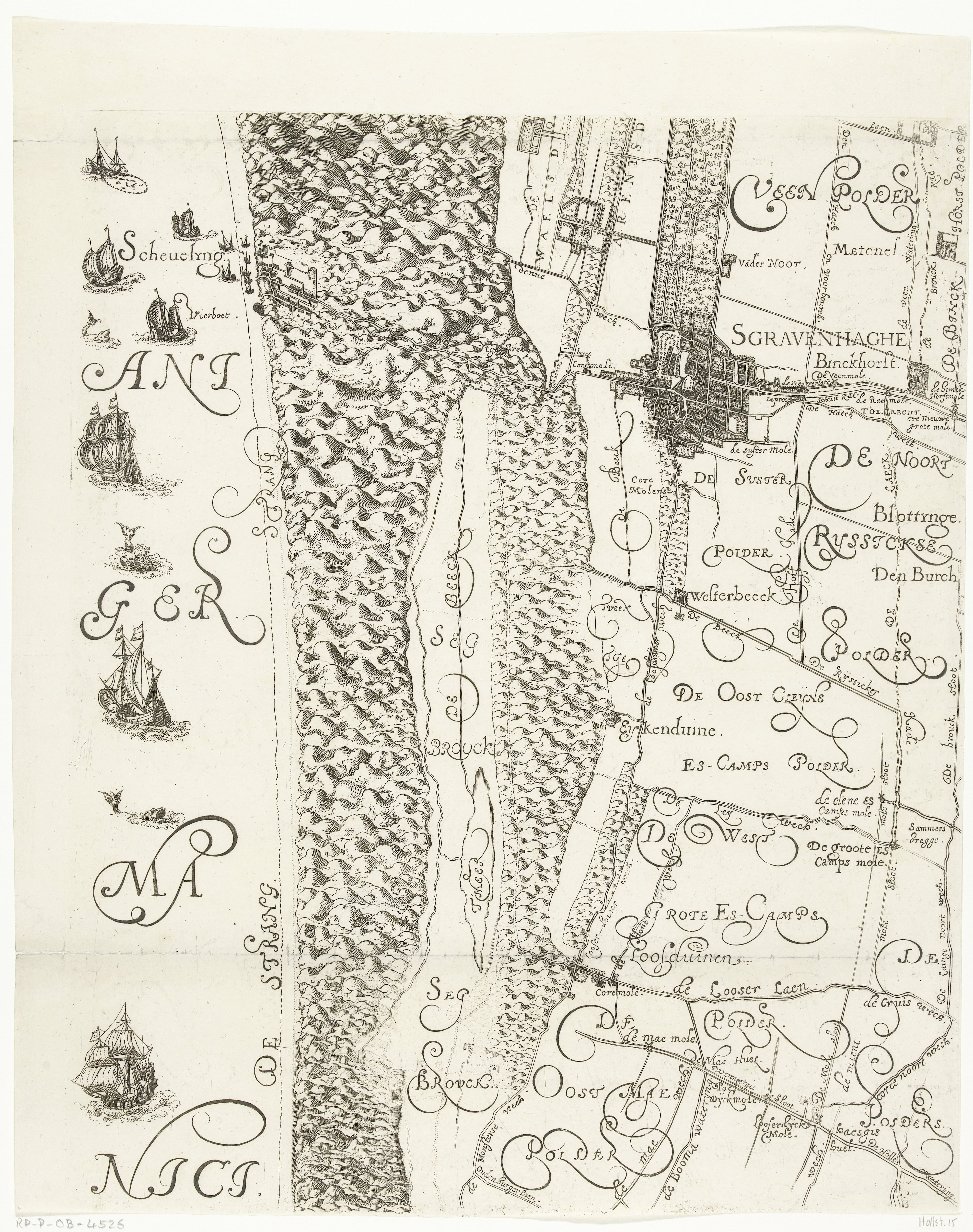 Kaart van Delfland (blad links midden)