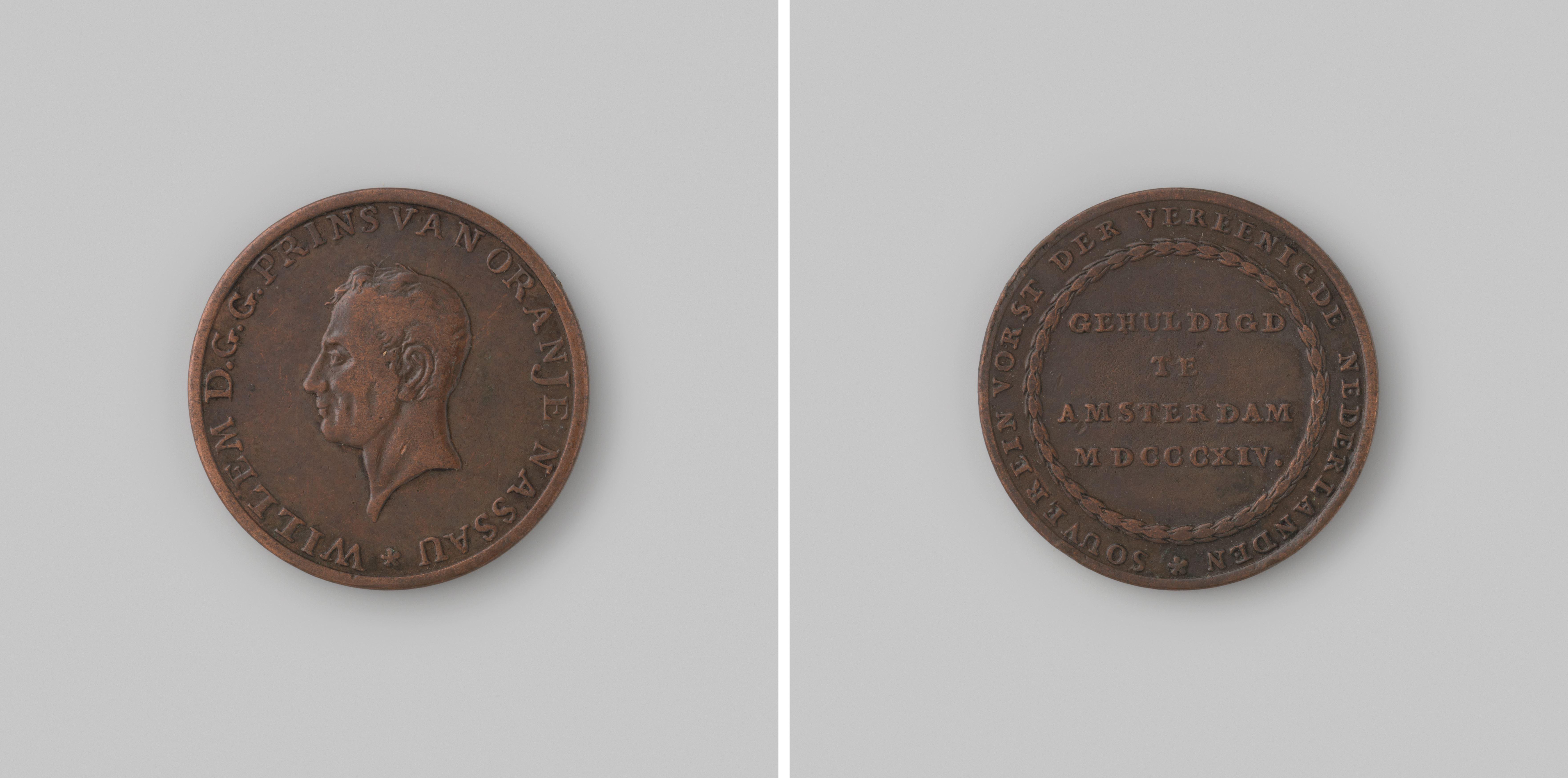 Strooipenning op de inhuldiging van Willem I