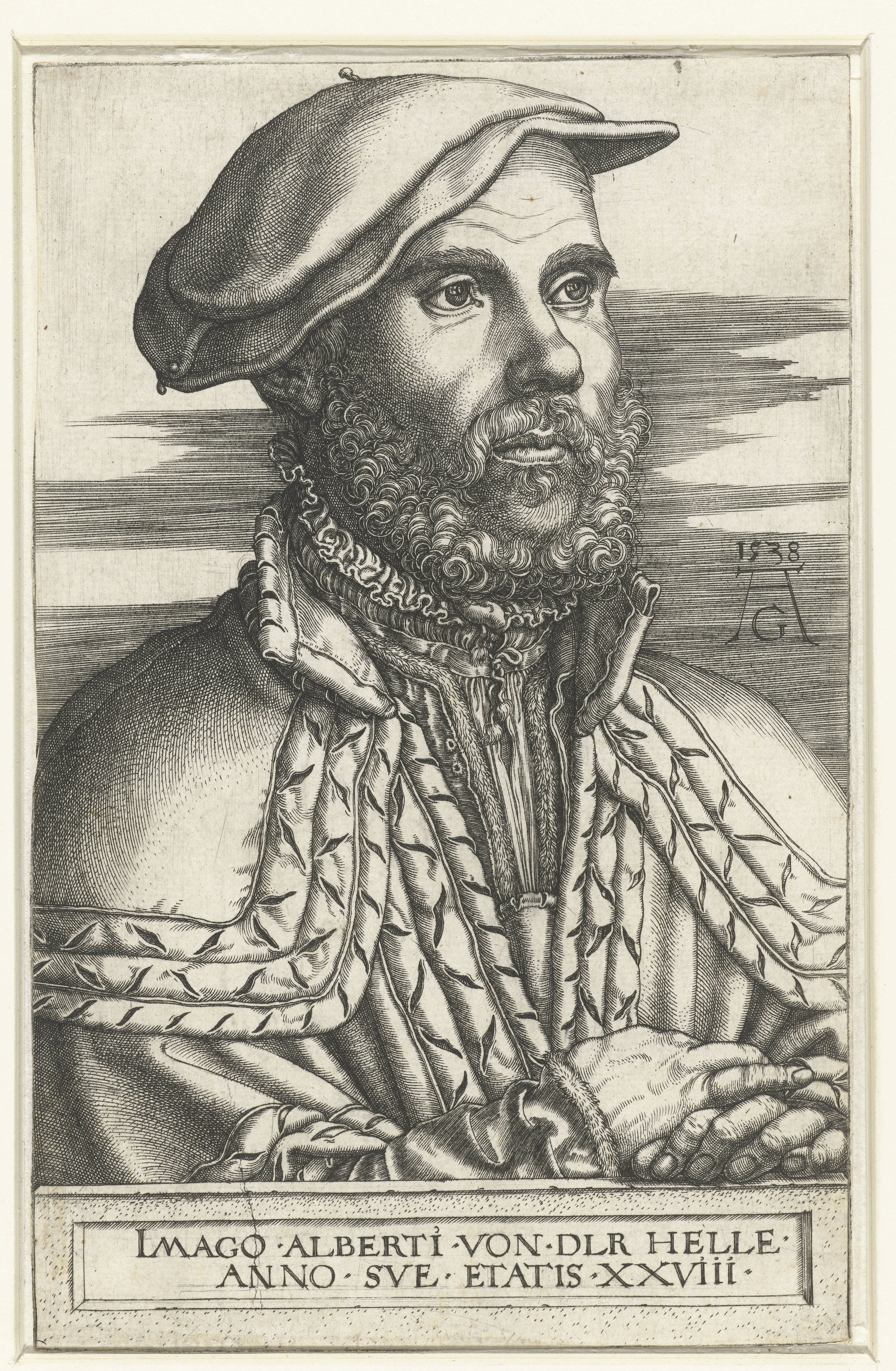 Portret van Albert van der Helle, burgemeester van Soest