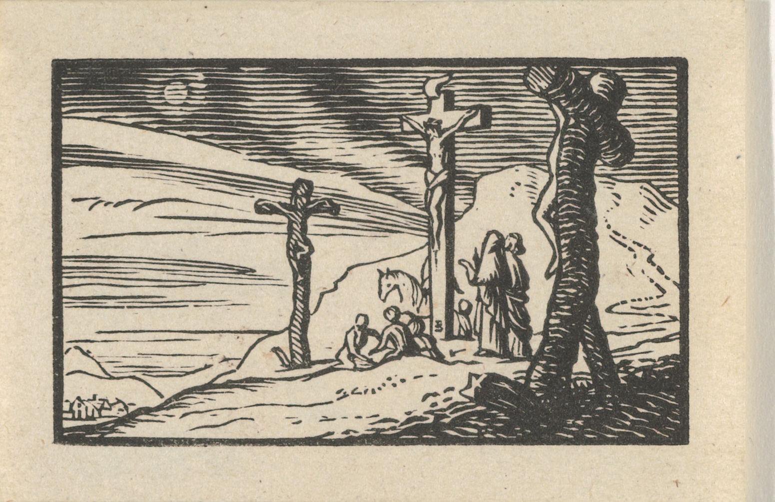 Christus aan het kruis tussen de twee dieven