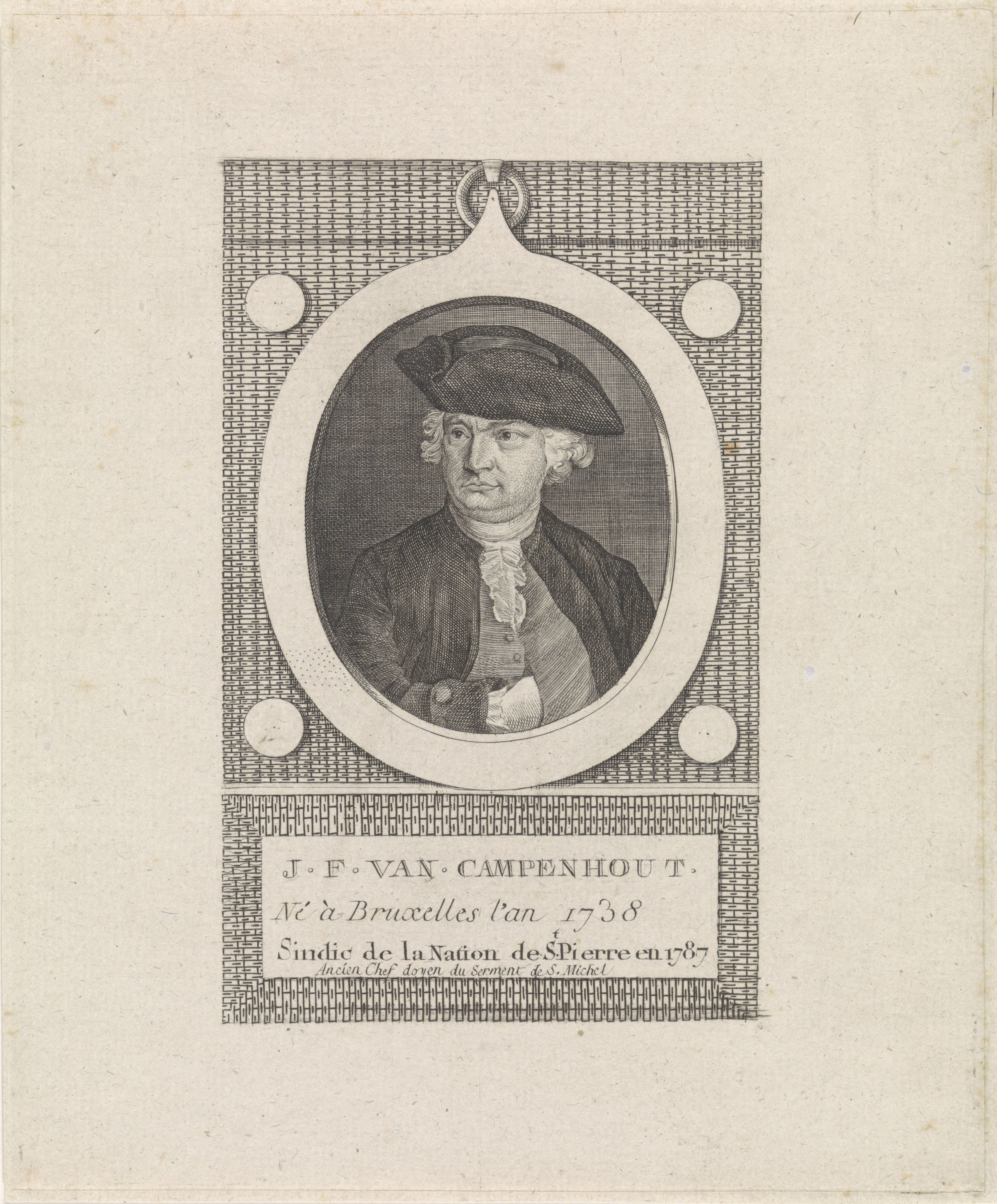 Portret van J.F. van Campenhout