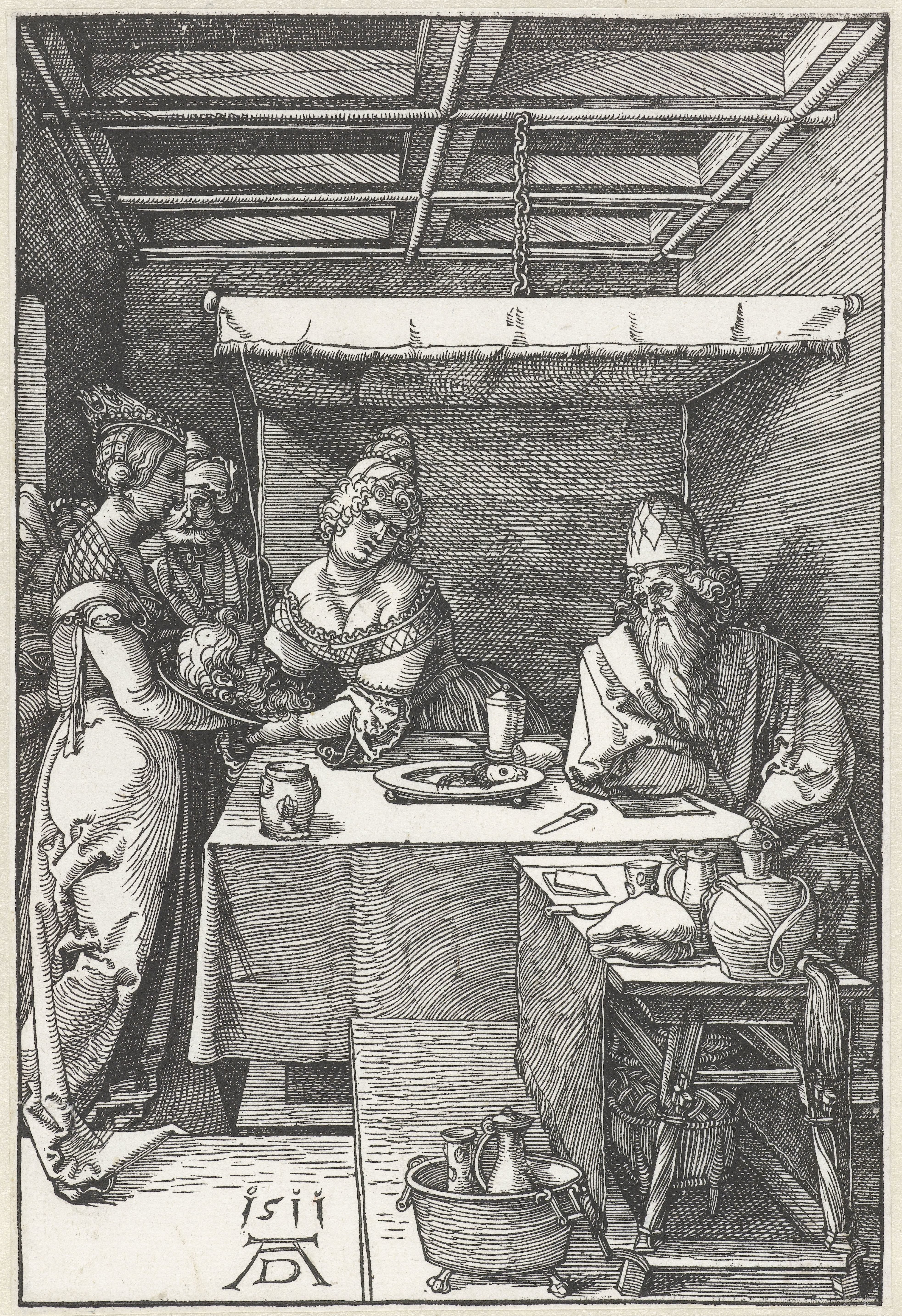 Herodias ontvangt het hoofd van Johannes de Doper