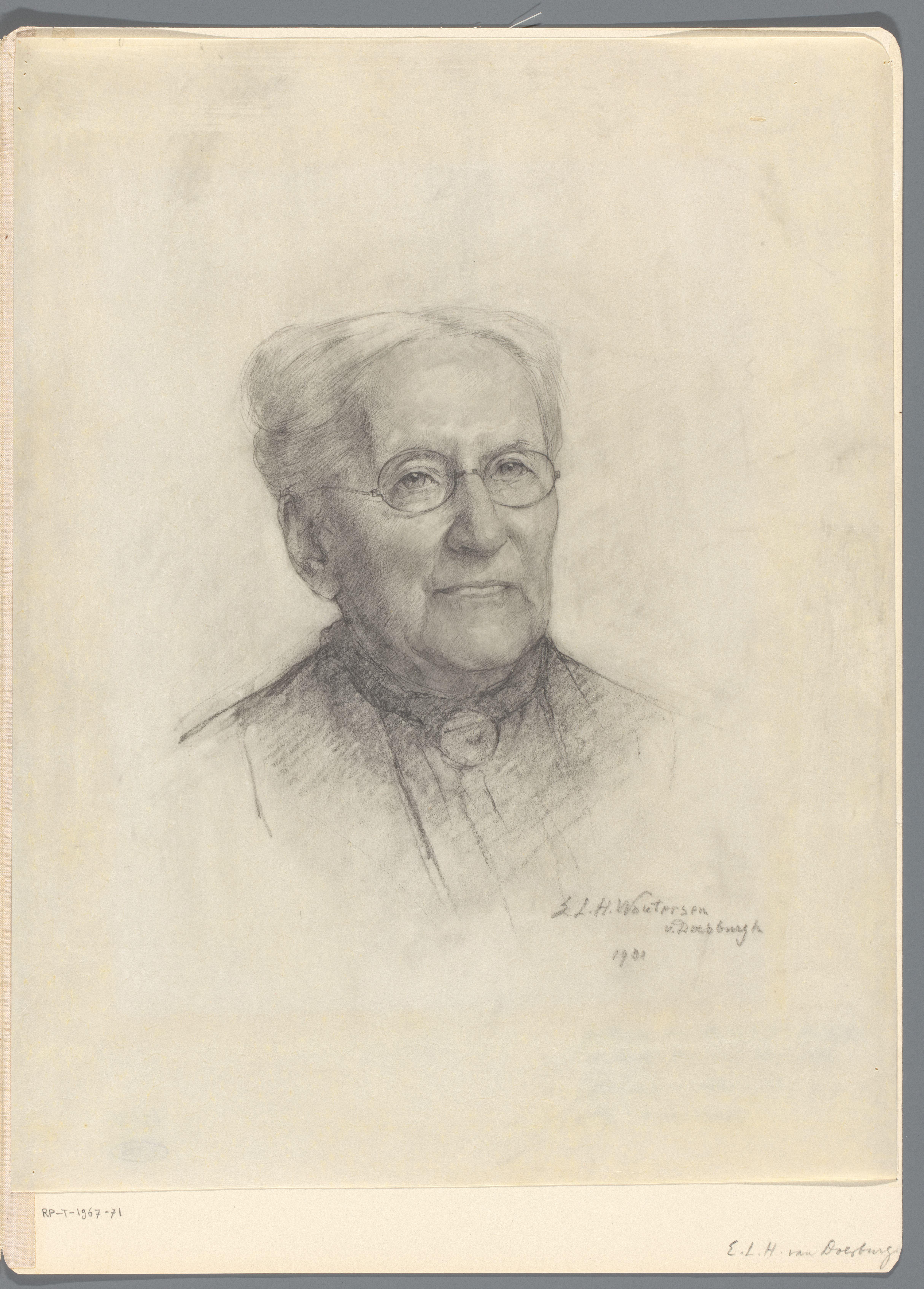 Portret van Anna Wilhelmina Hendrika van Driel-Kummer (1843-1932)