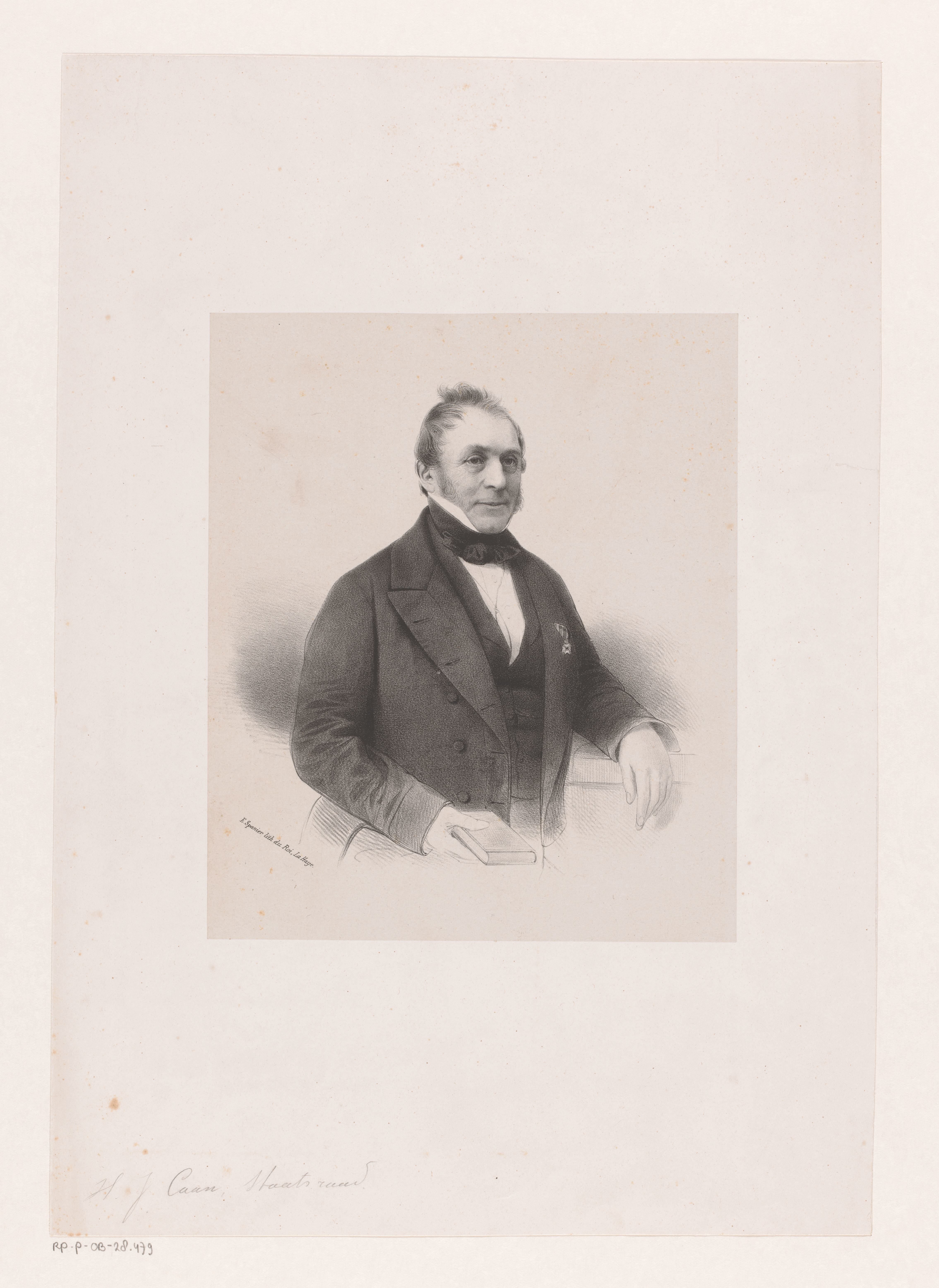 Portret van Hendrik Johan Caan van Hoekenburg
