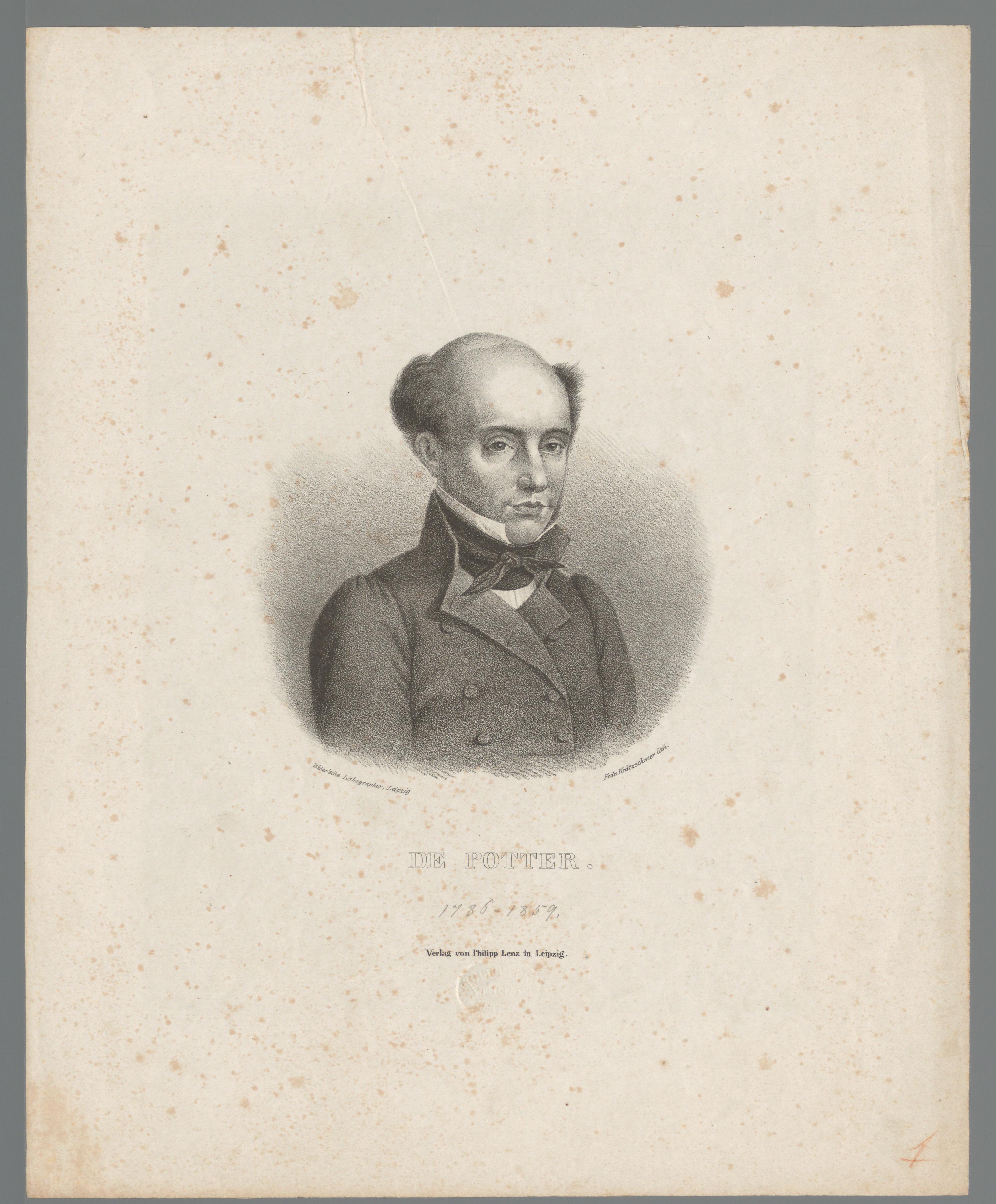 Portret van Louis Joseph de Potter