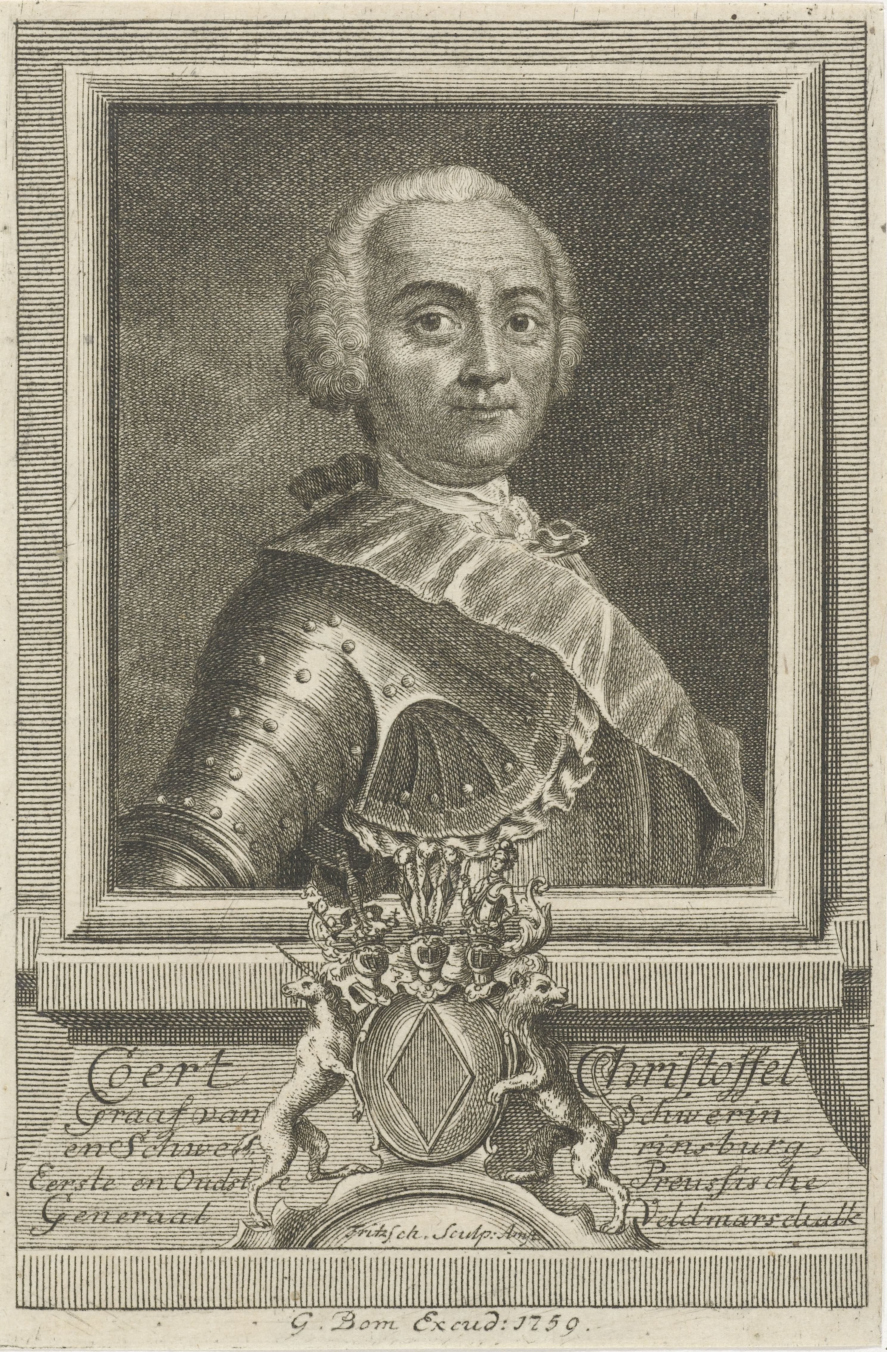 Portret van Kurt Christoph, graaf van Schwerin