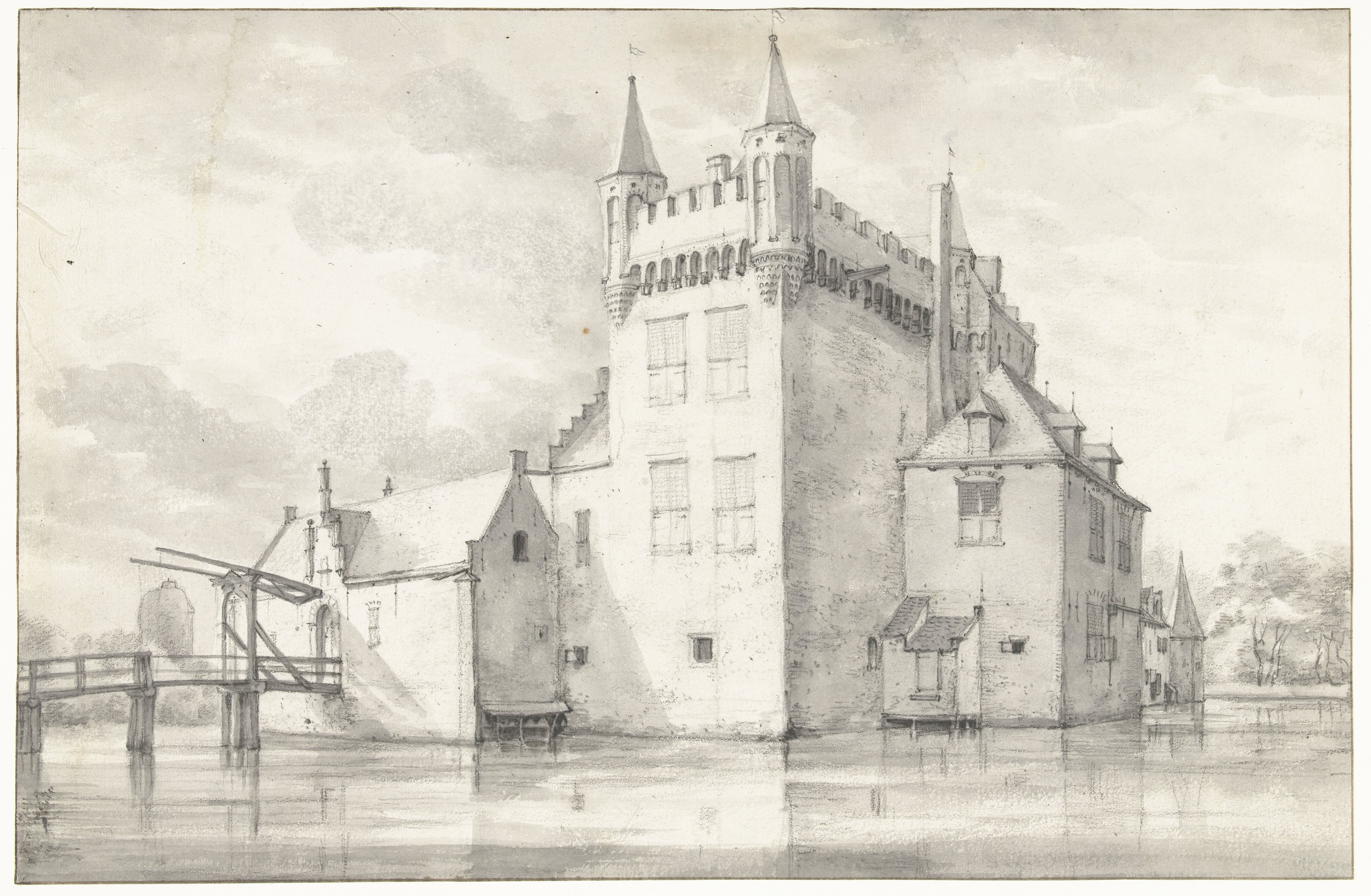 View of Slot Kenenburg, Seen from the North-west