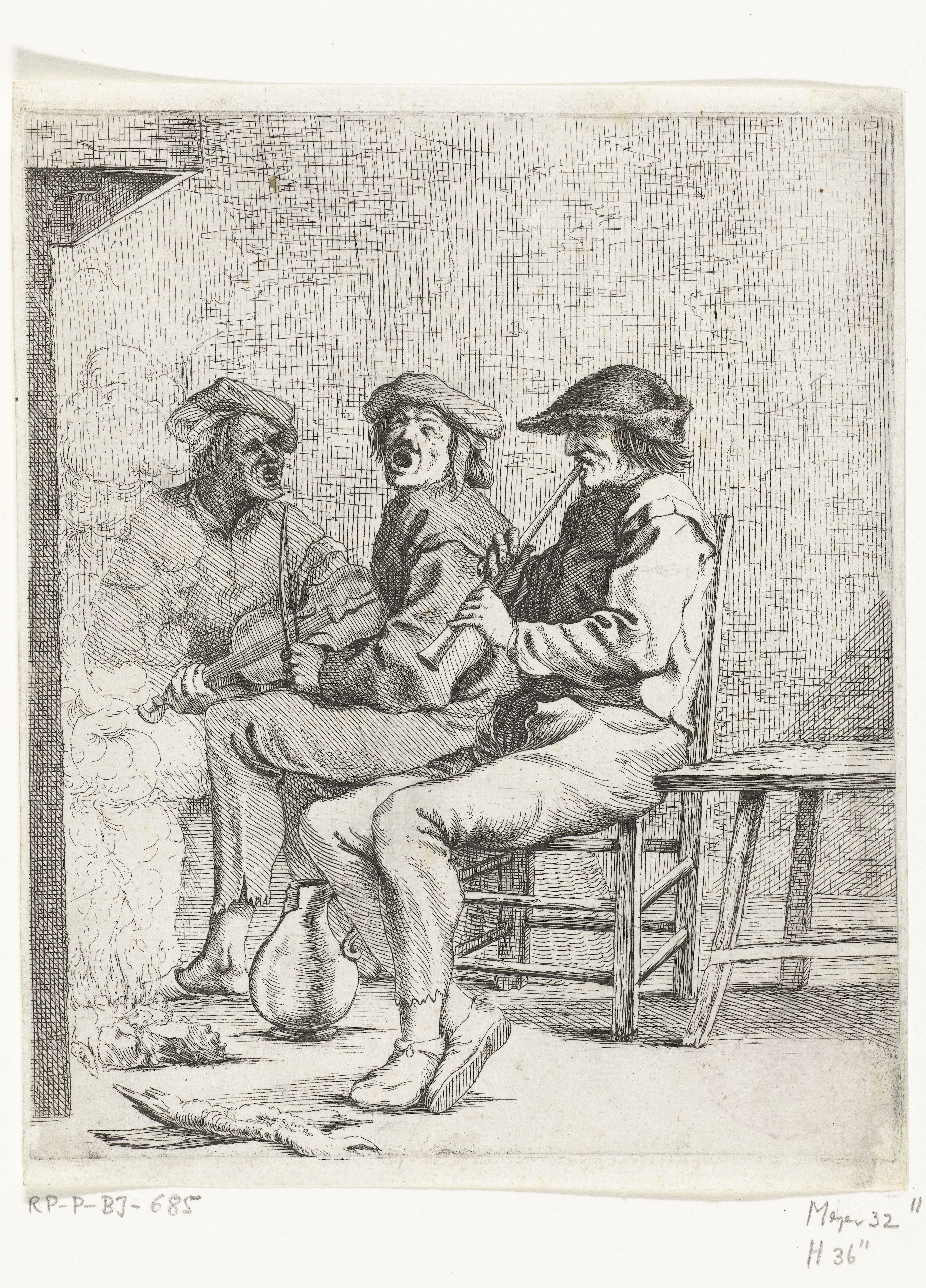 Drie musicerende mannen