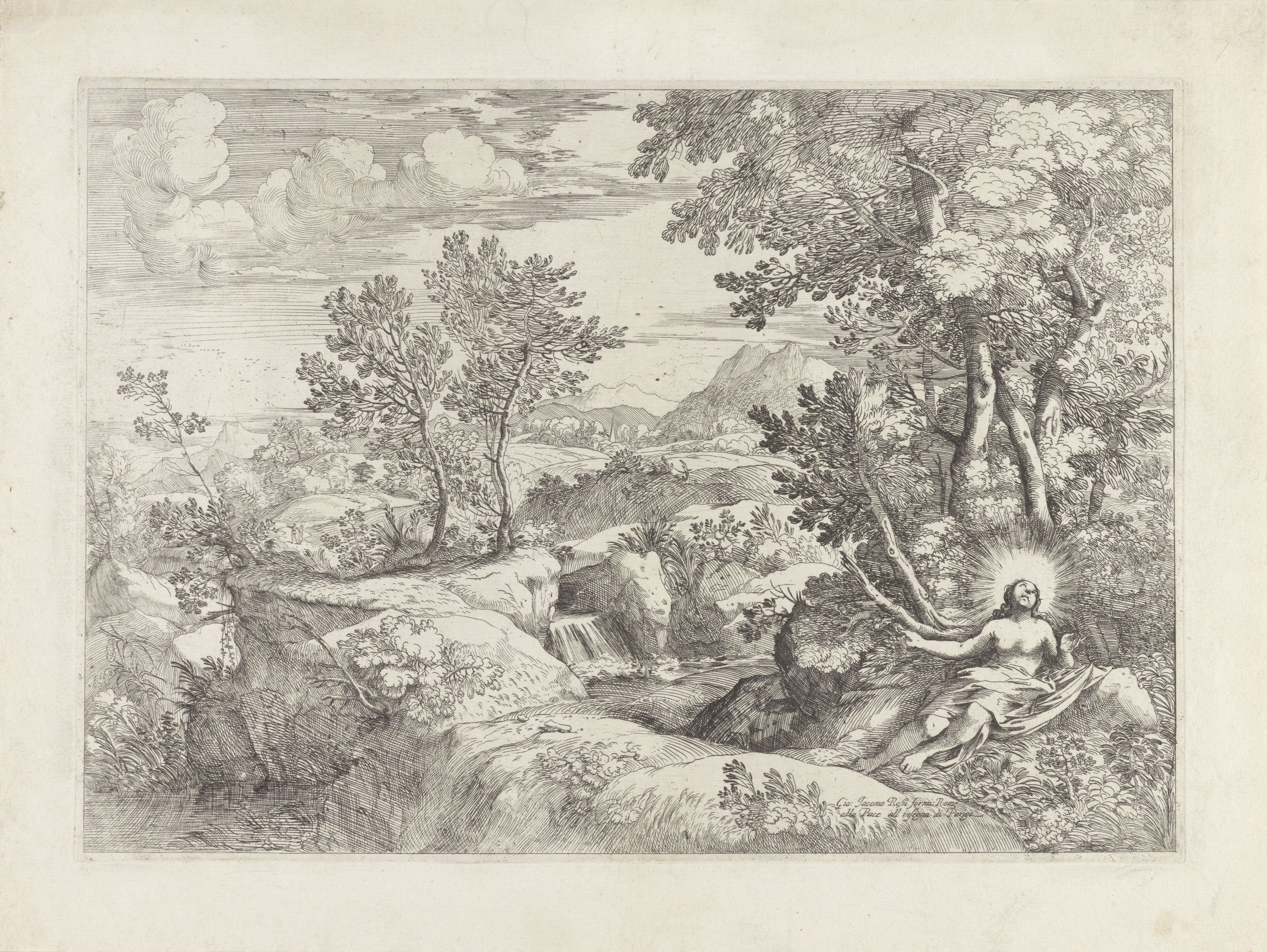 Landschap met de boetvaardige Maria Magdalena