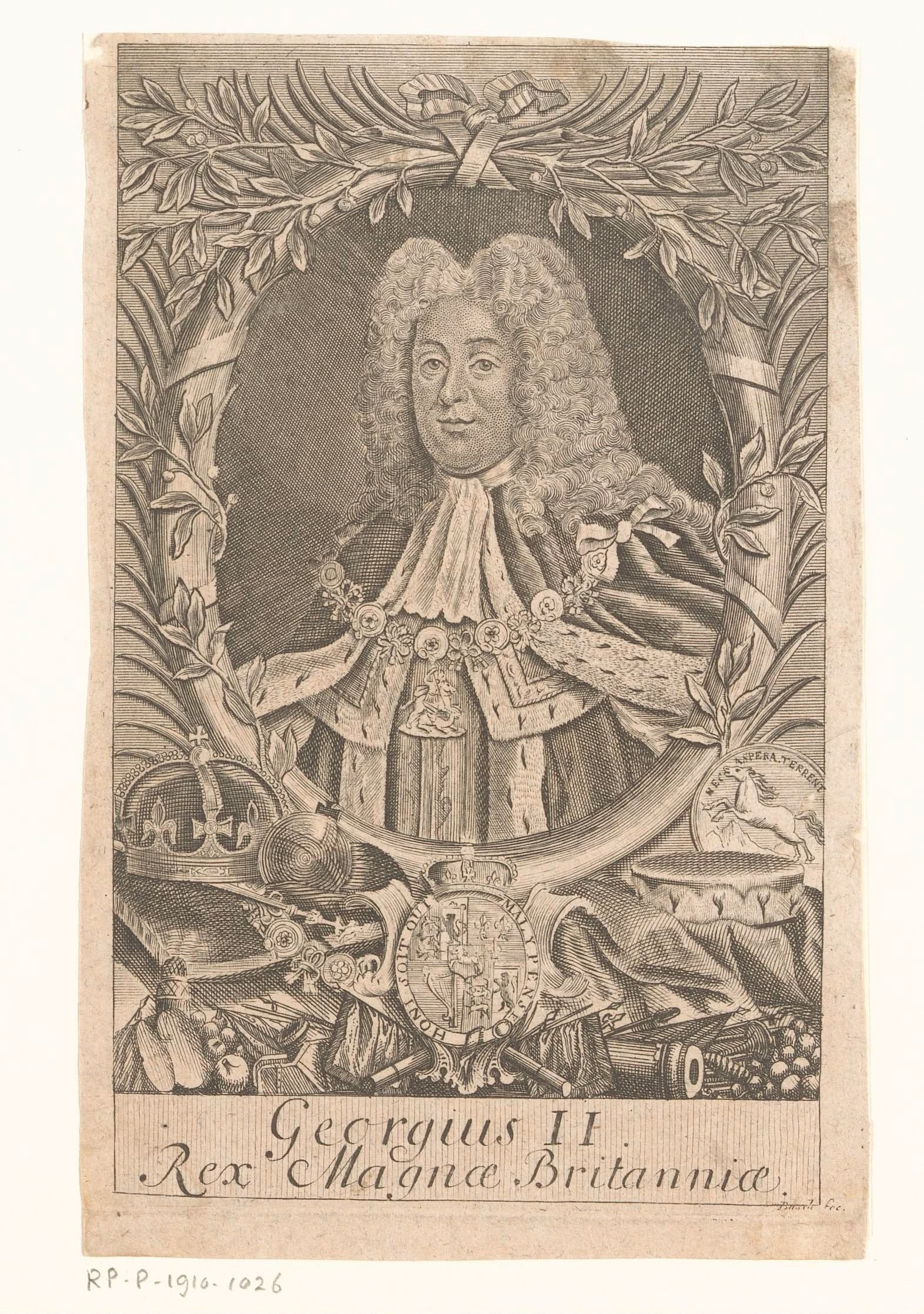 Portret van George II, koning van Groot-Brittannië