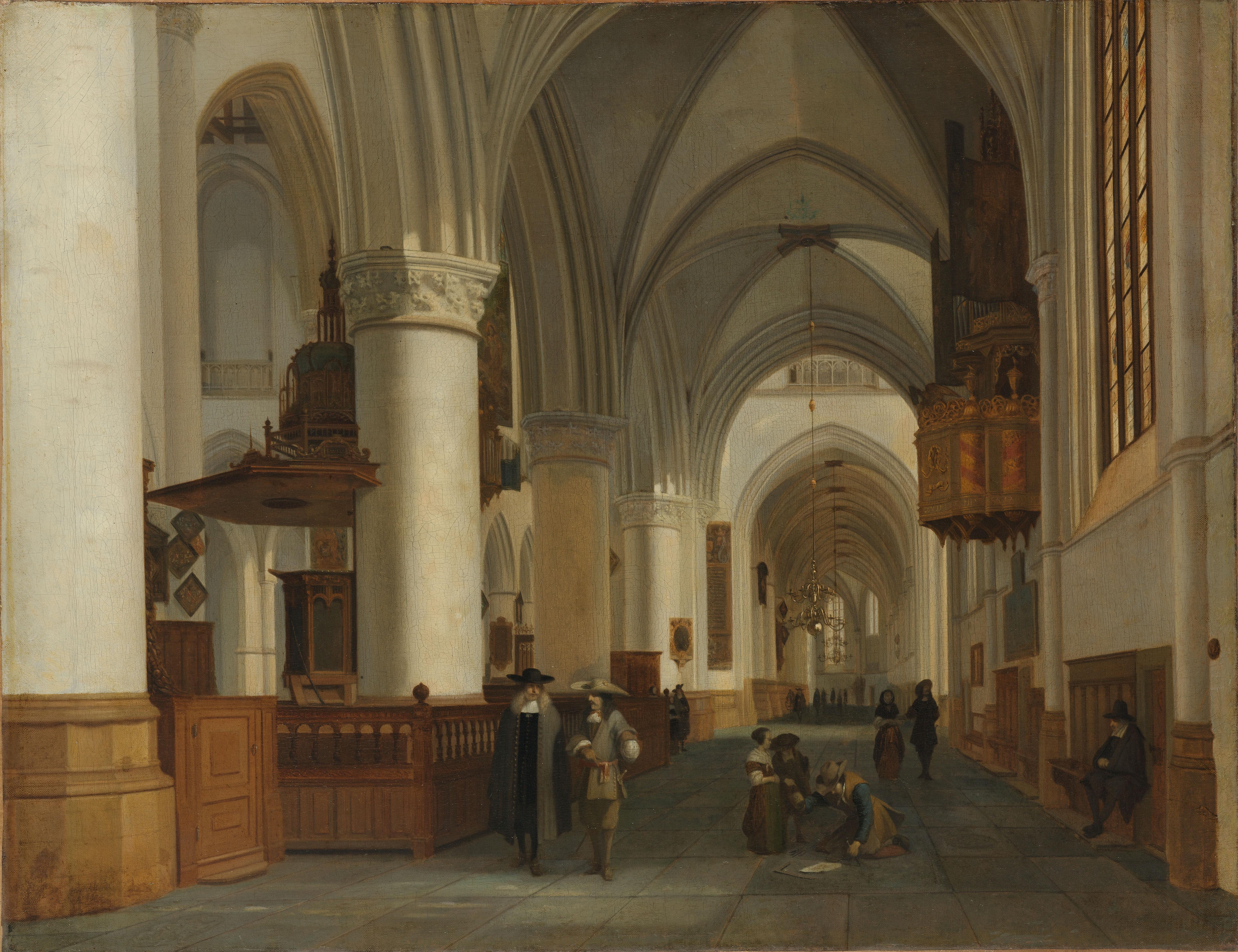 Interior of the Church of St Bavo in Haarlem