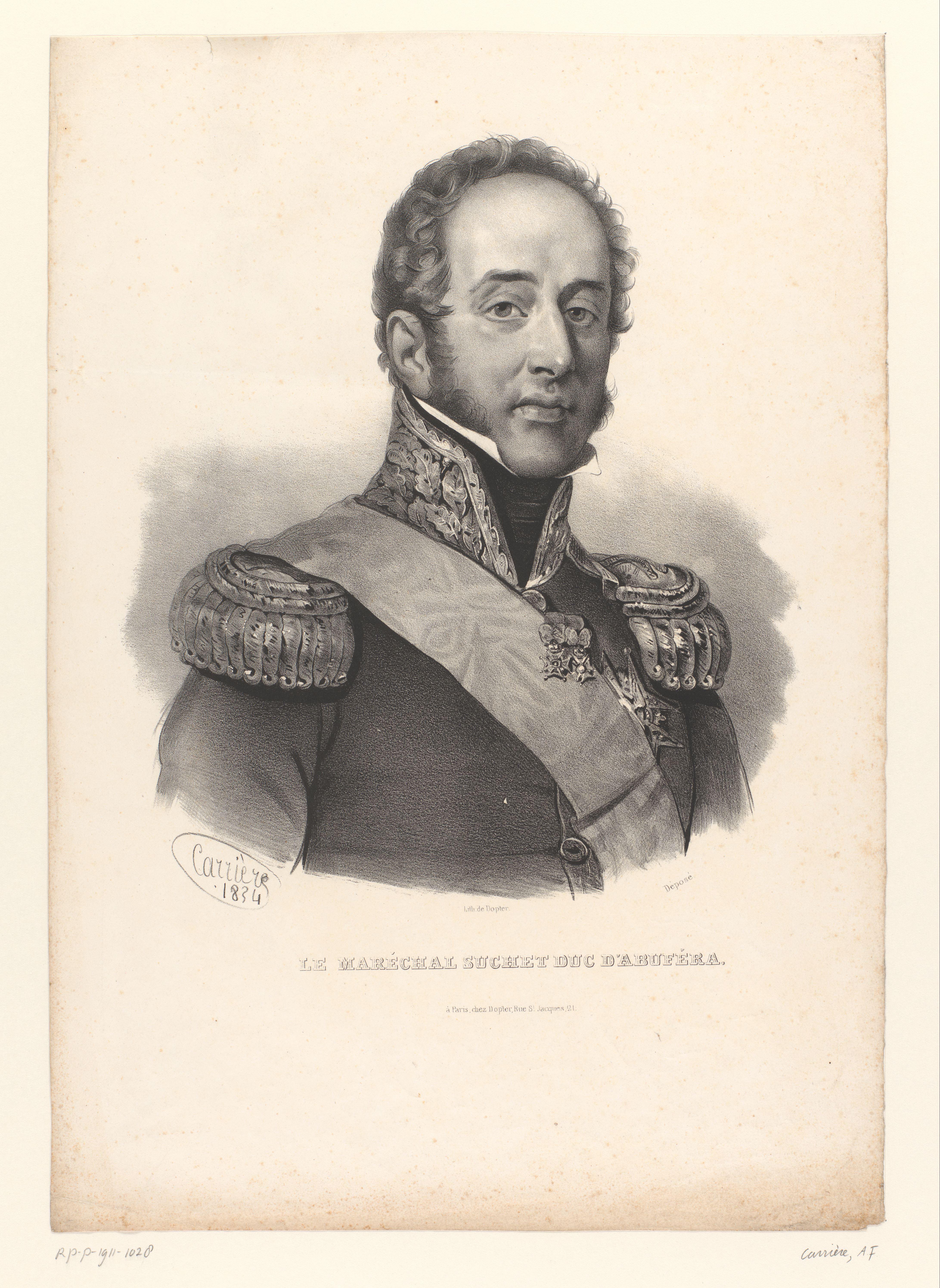 Portret van maarschalk Louis-Gabriel Suchet