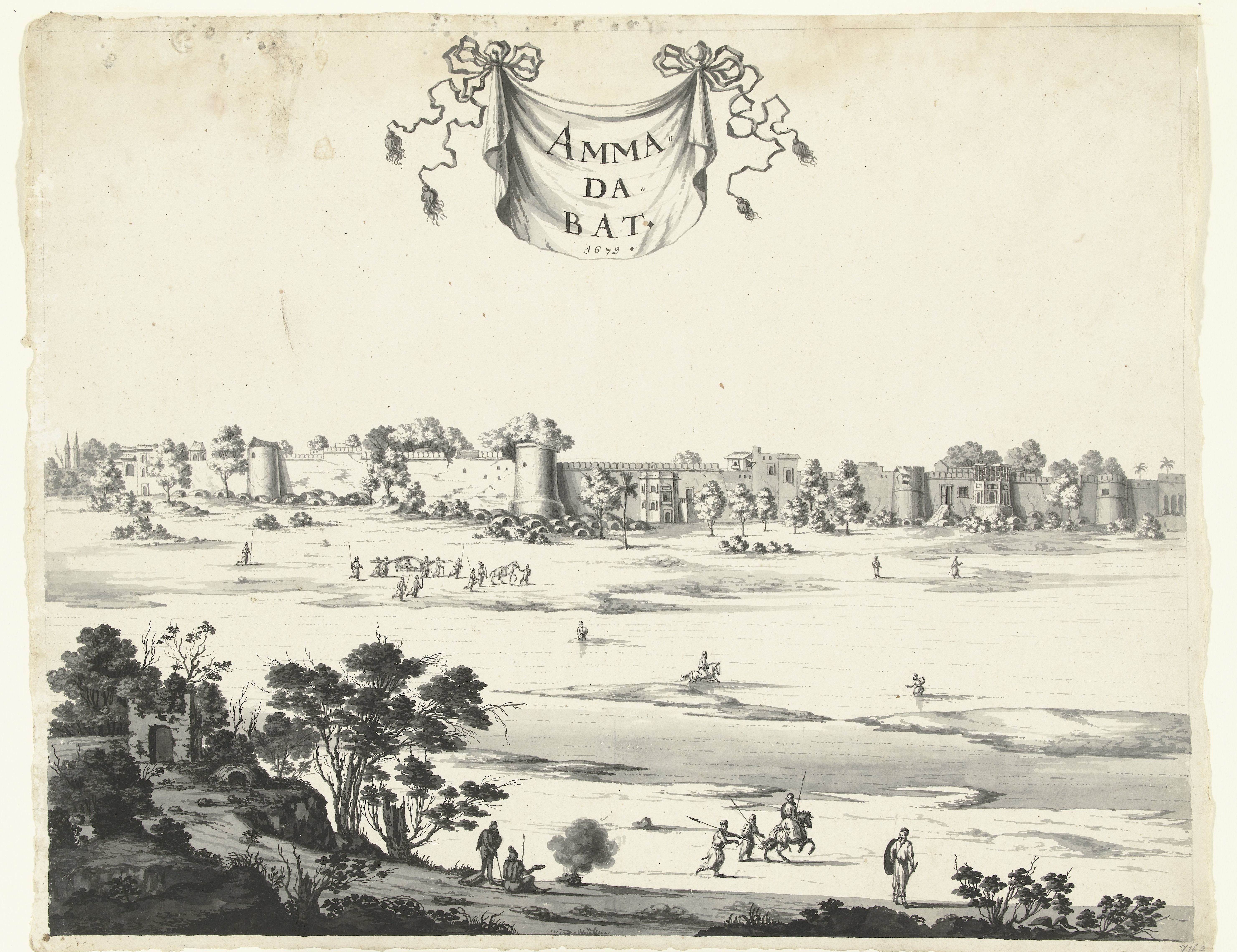 Gezicht op de stad Ahmadabad