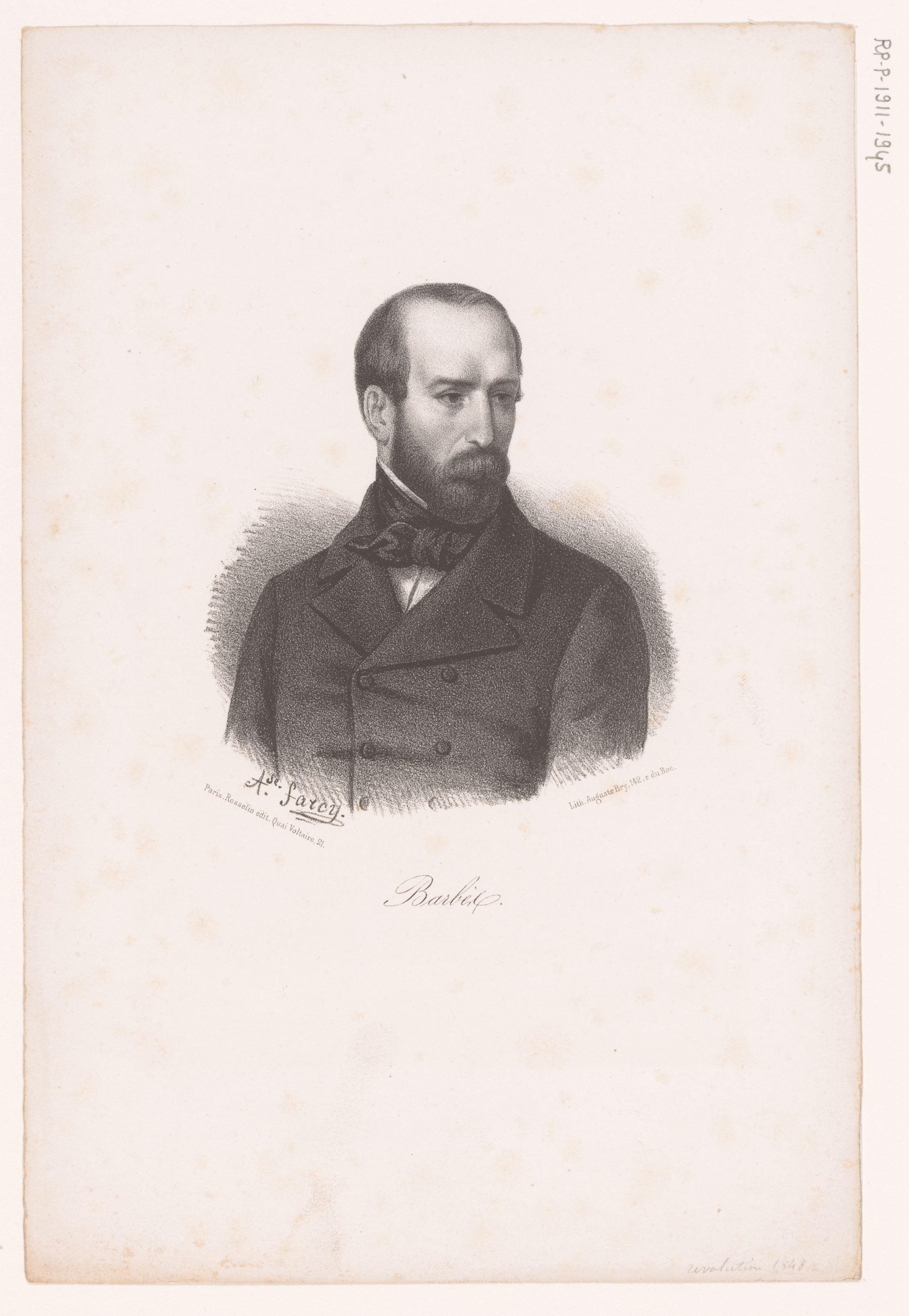 Portret van Armand Barbès
