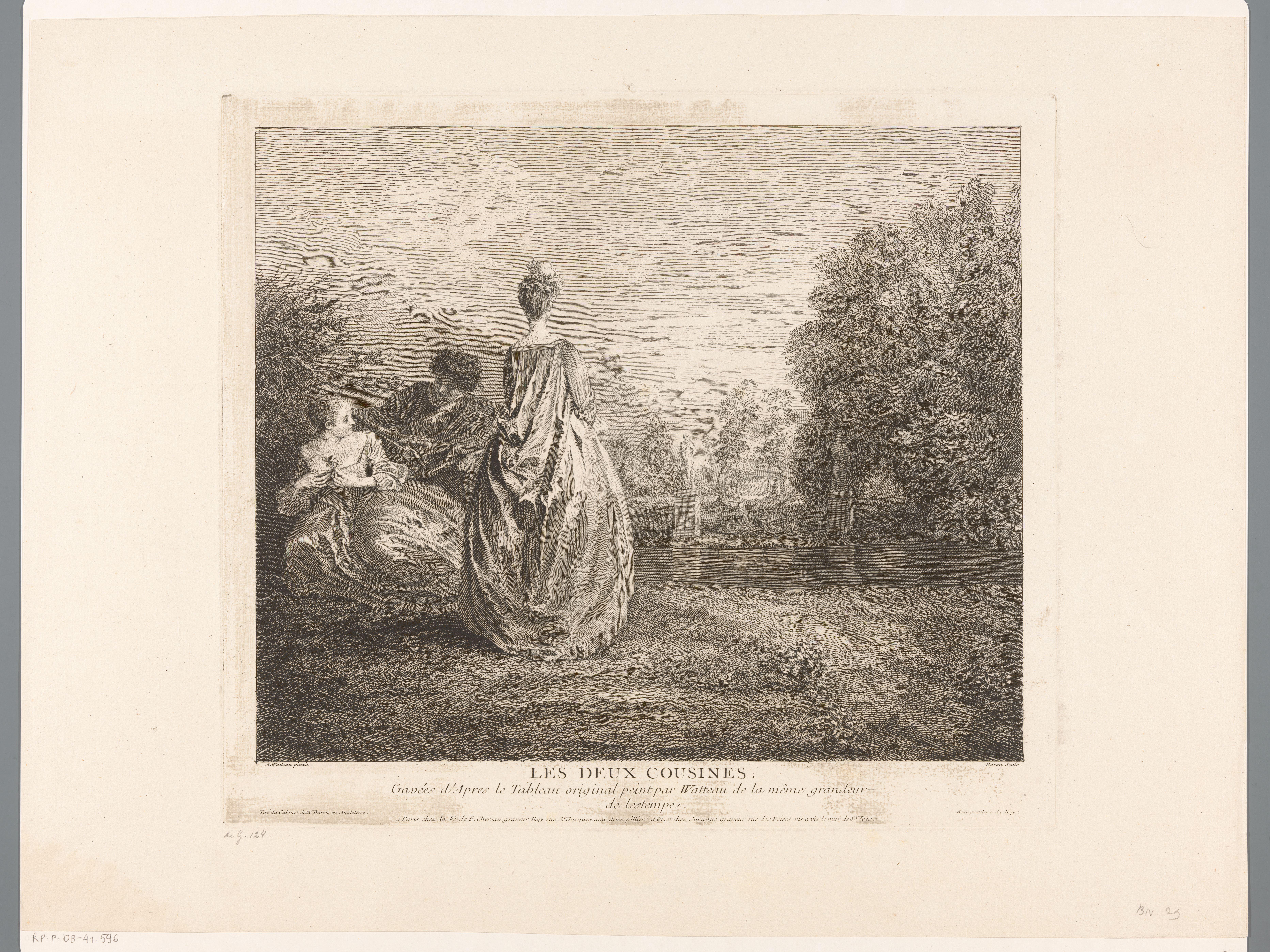 Landschap met twee vrouwen en een man