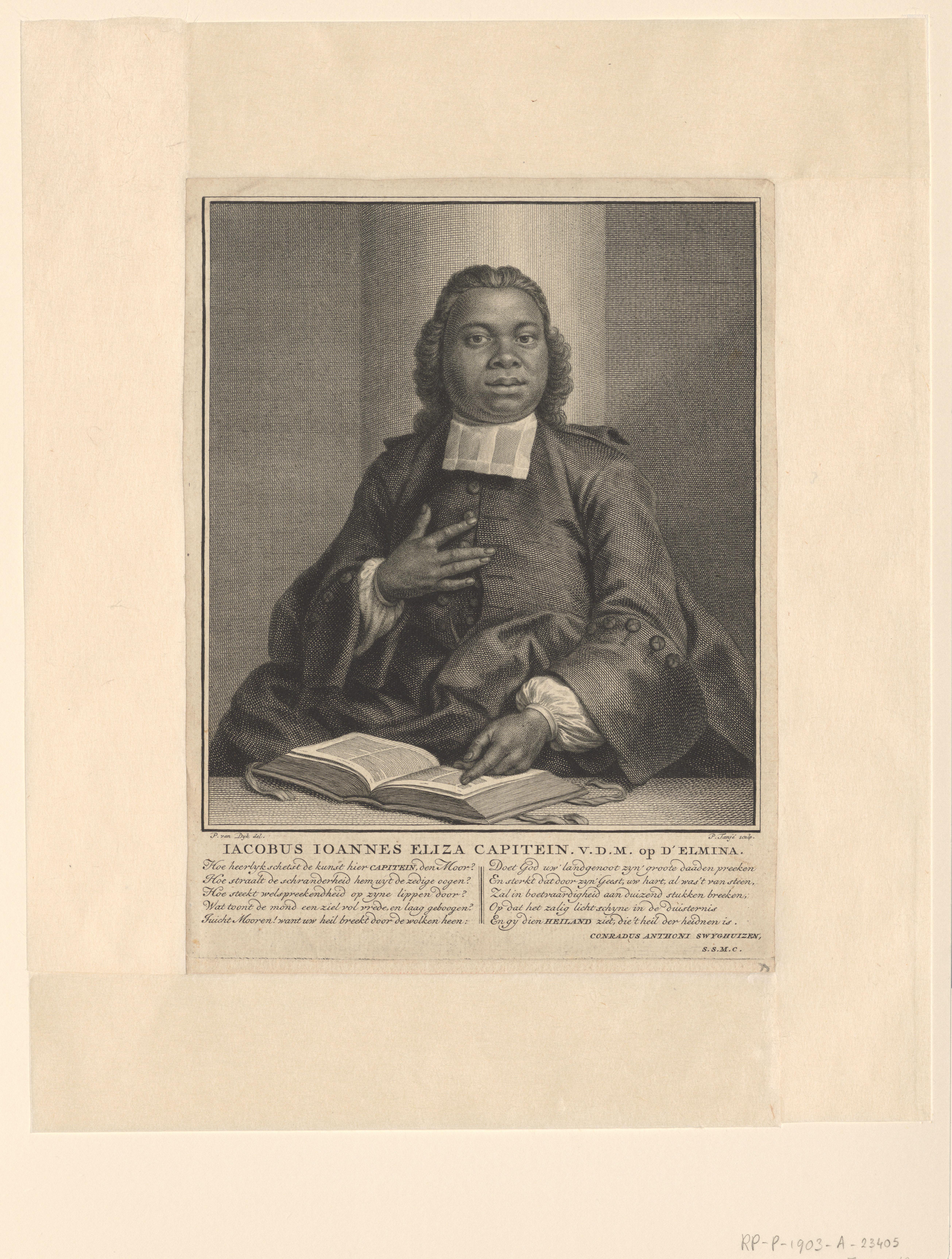 Portret van predikant Jacobus Elisa Johannes Capitein