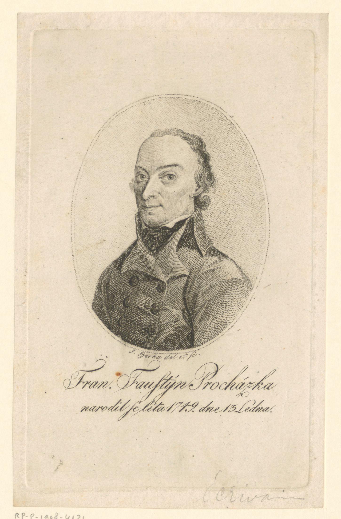 Portret van František Faustin Procházka