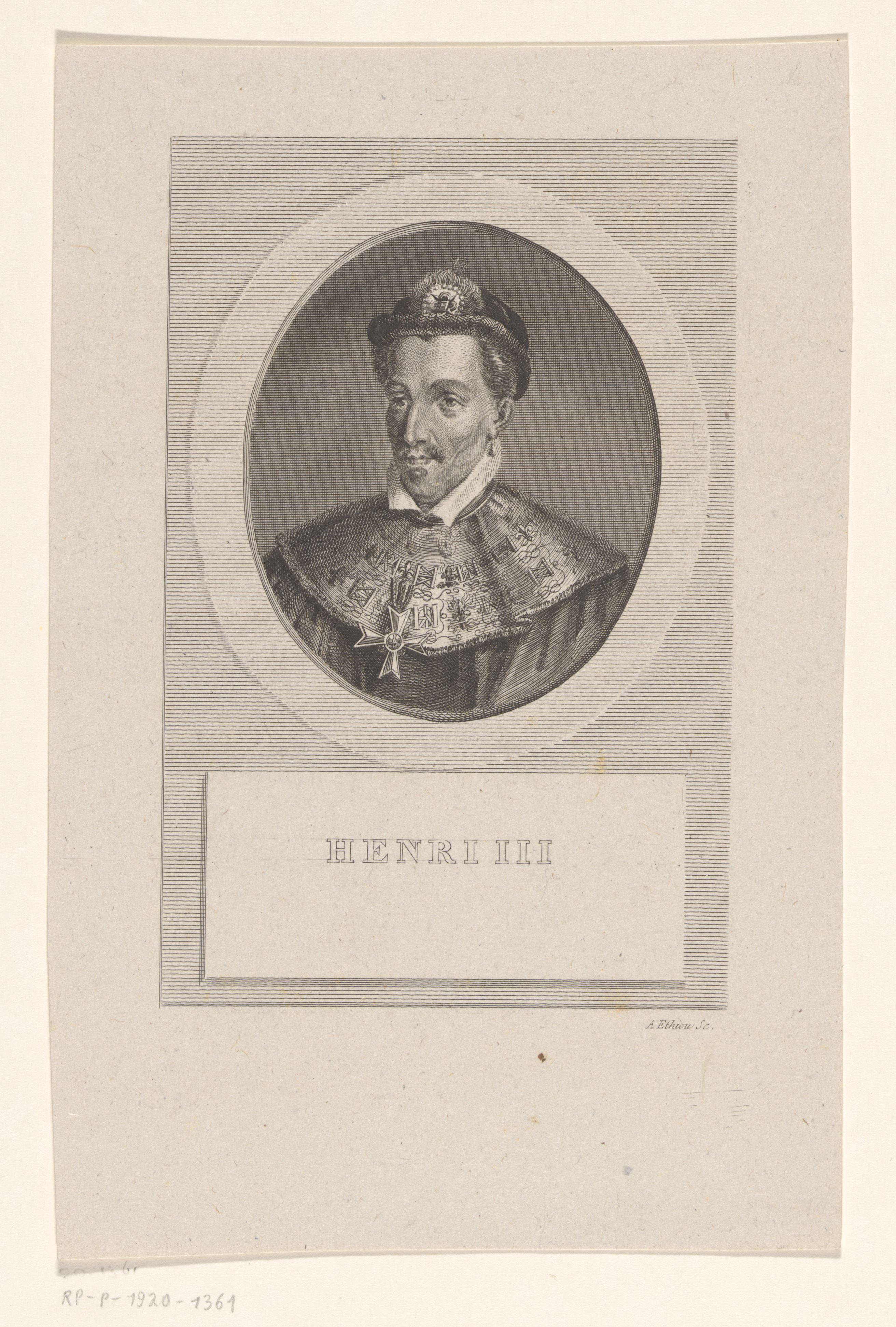 Portret van Hendrik III van Frankrijk