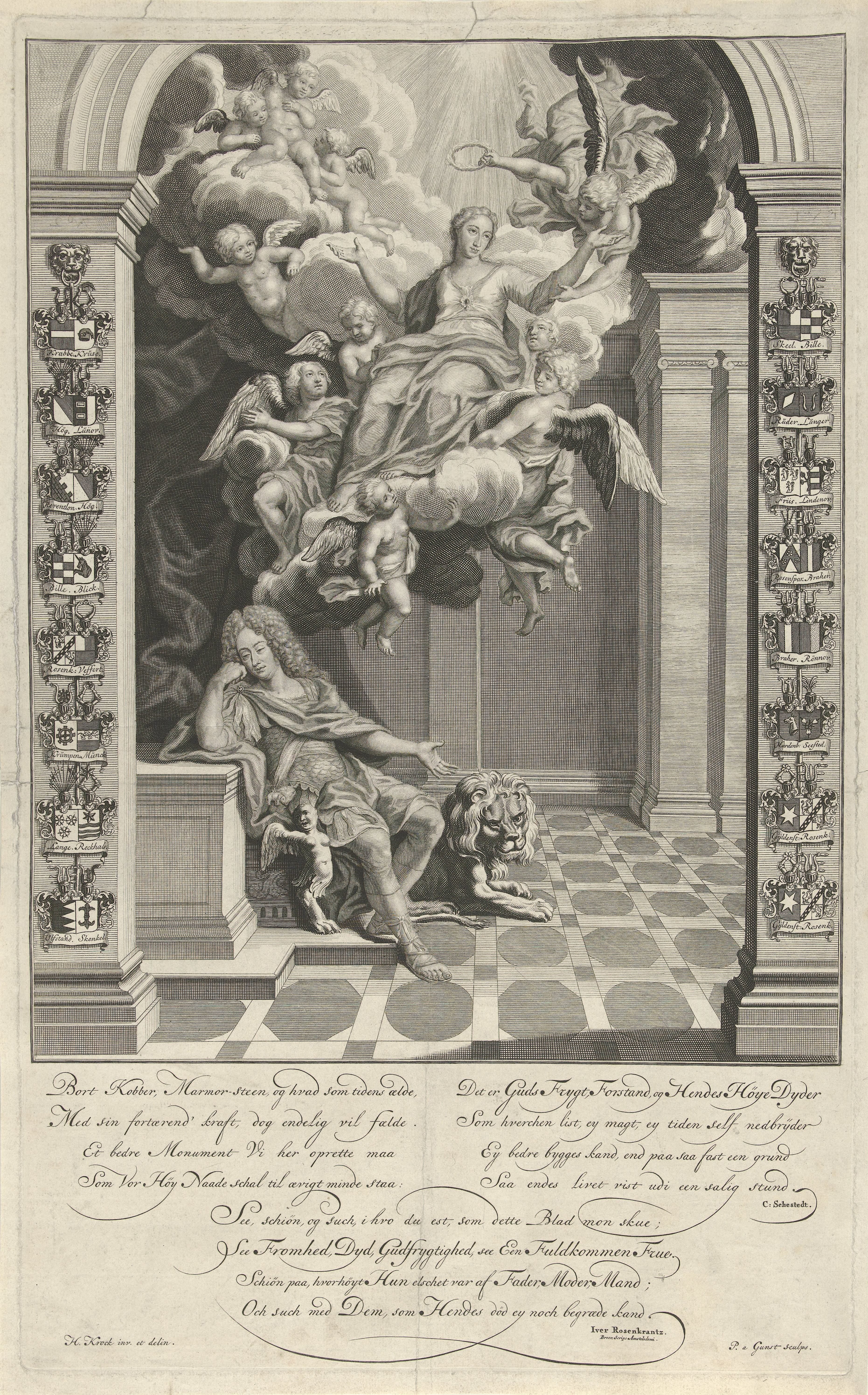 Portret van een koning Frederick IV van Denemarken