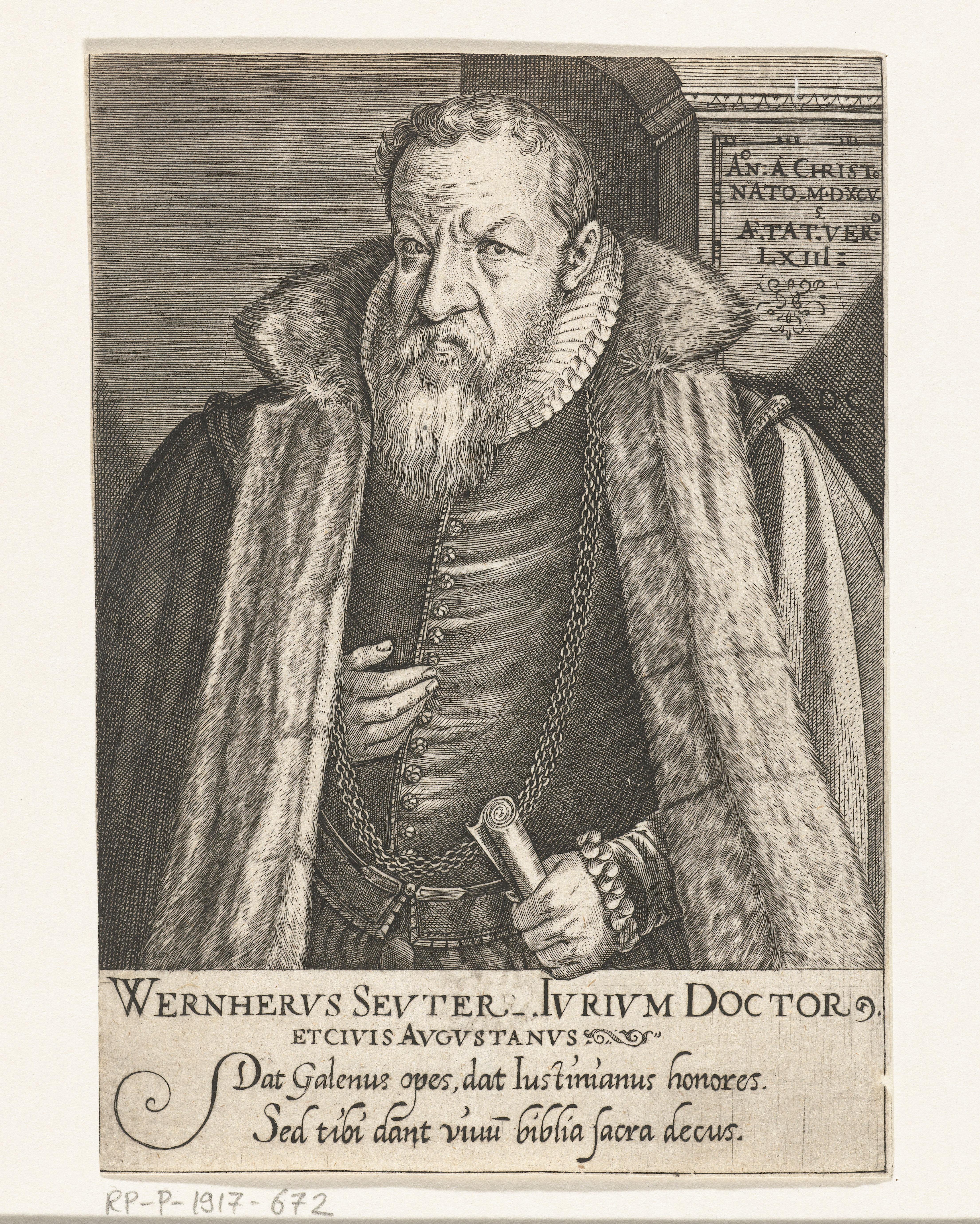 Portret van de jurist Werner Seutter