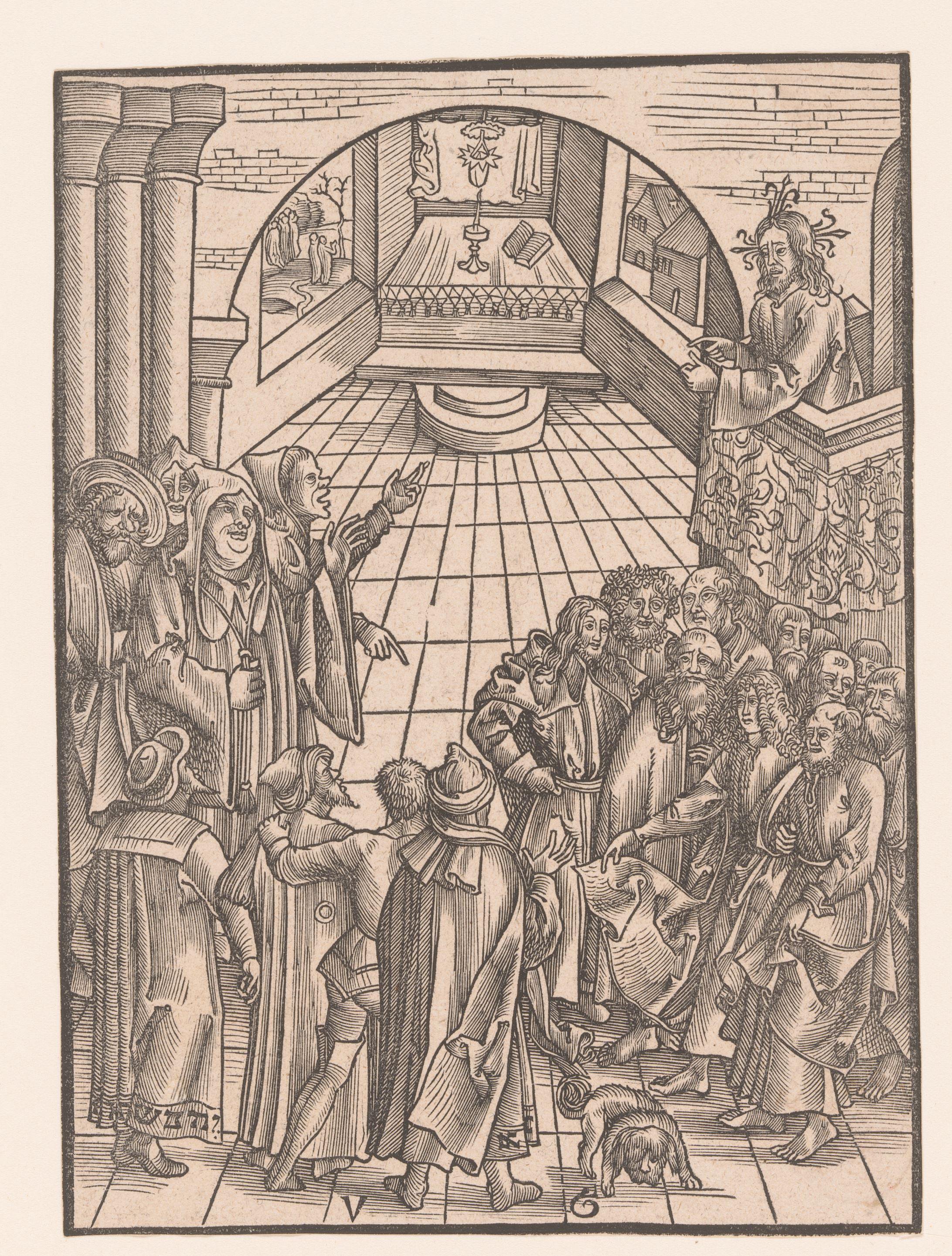 Christus spreekt een menigte toe