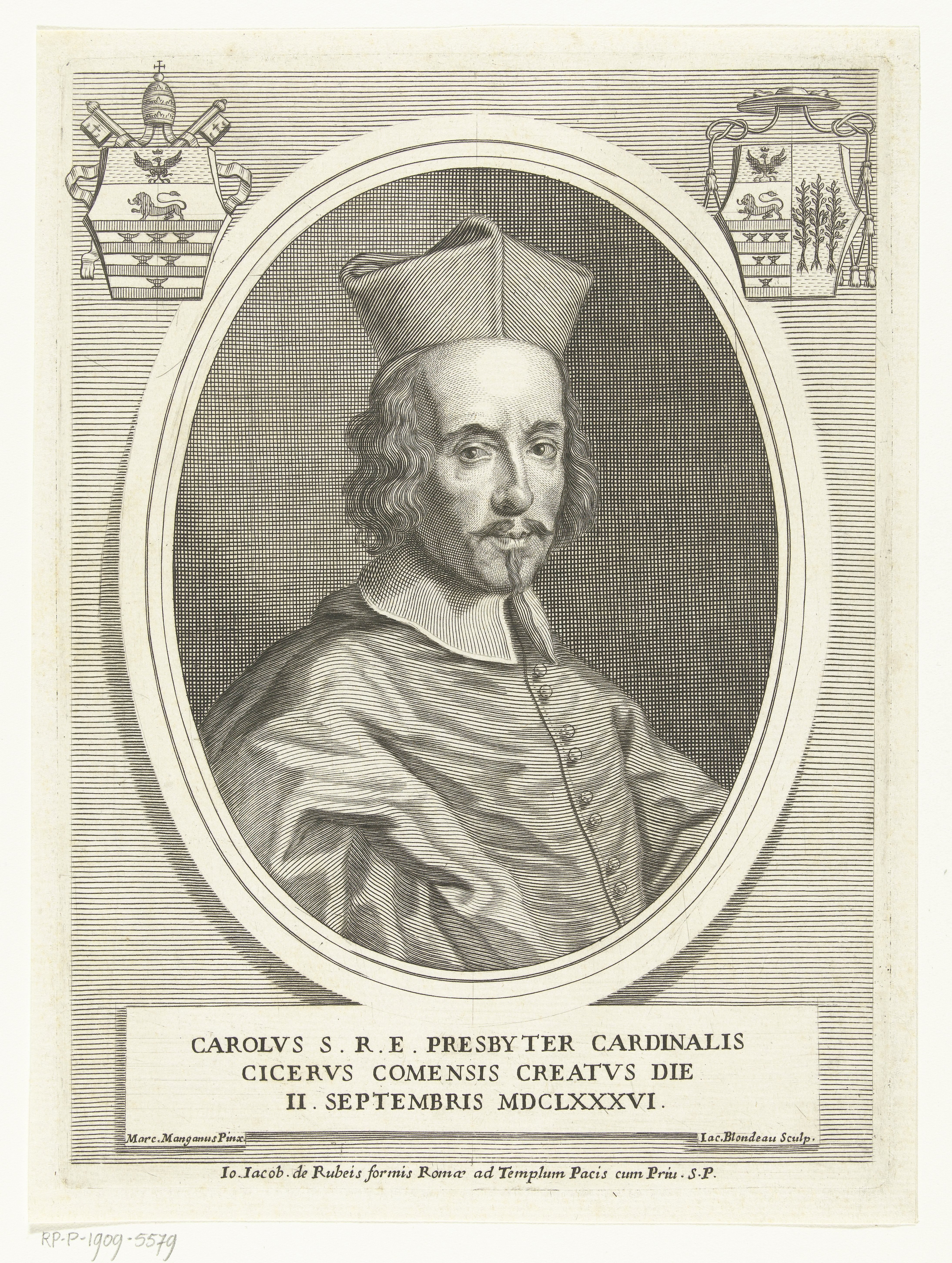 Portret van kardinaal Carlo Stefano Anastasio Ciceri