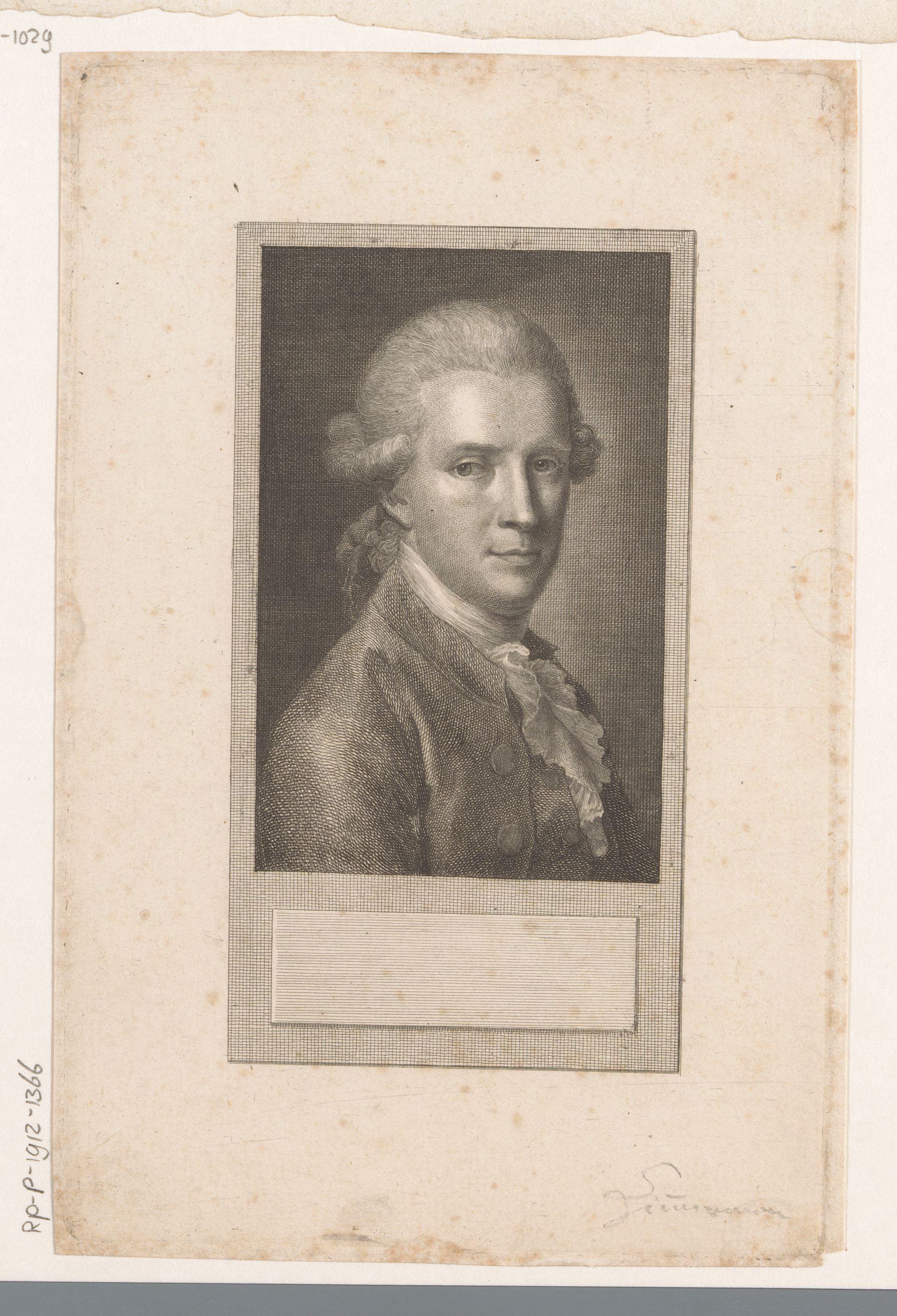 Portret van Johann Georg Zimmermann