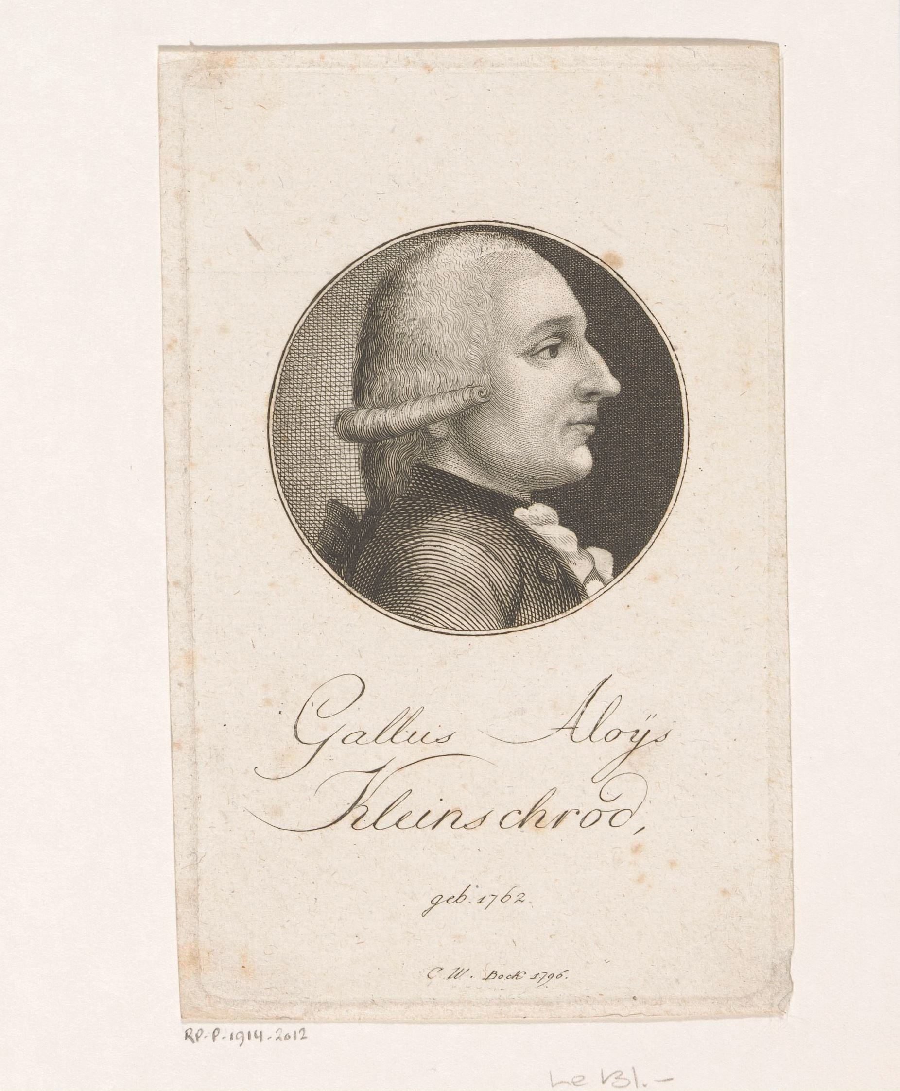 Portret van Gallus Aloysius Caspar Kleinschrod