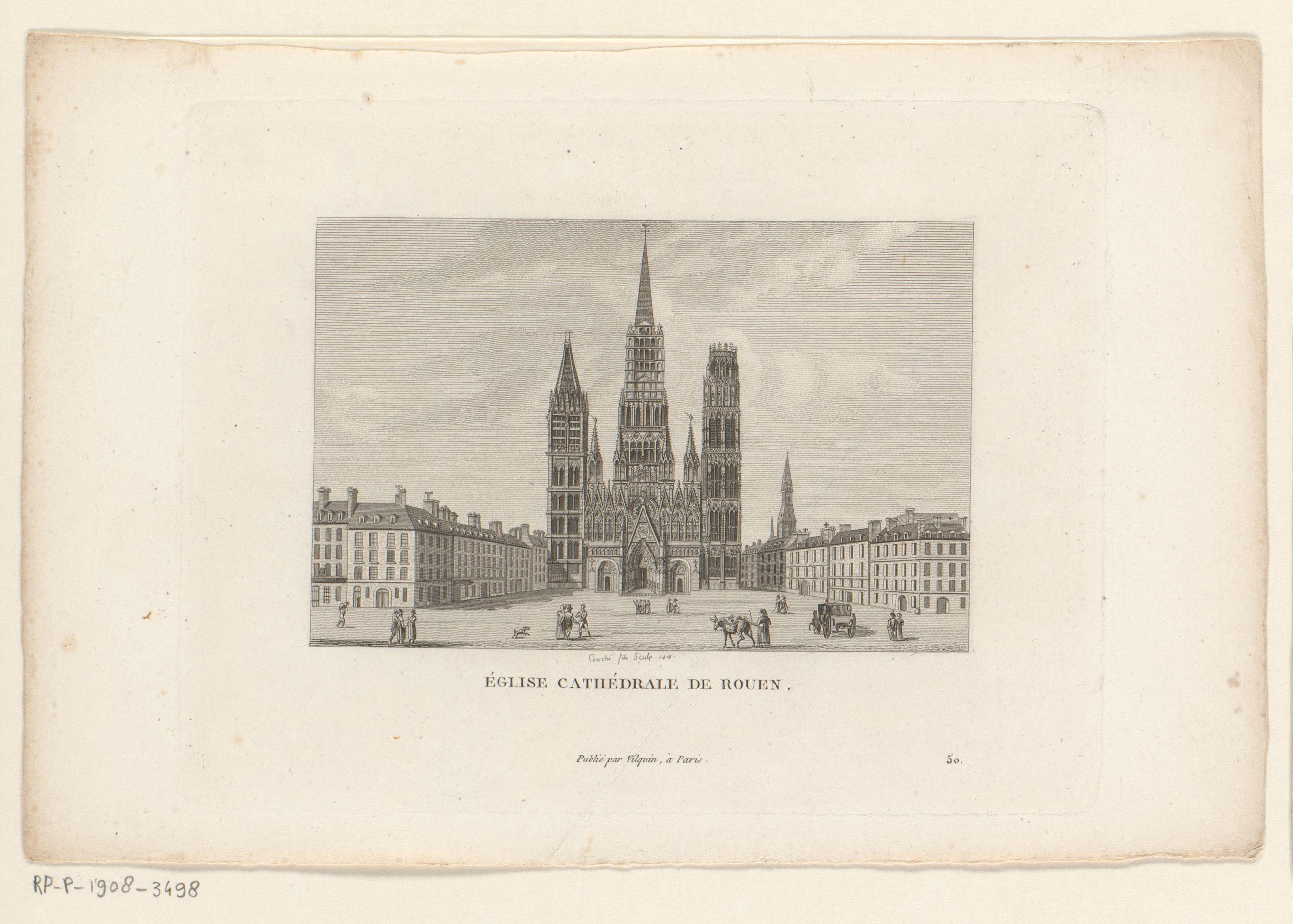 Gezicht op de Kathedraal van Rouen