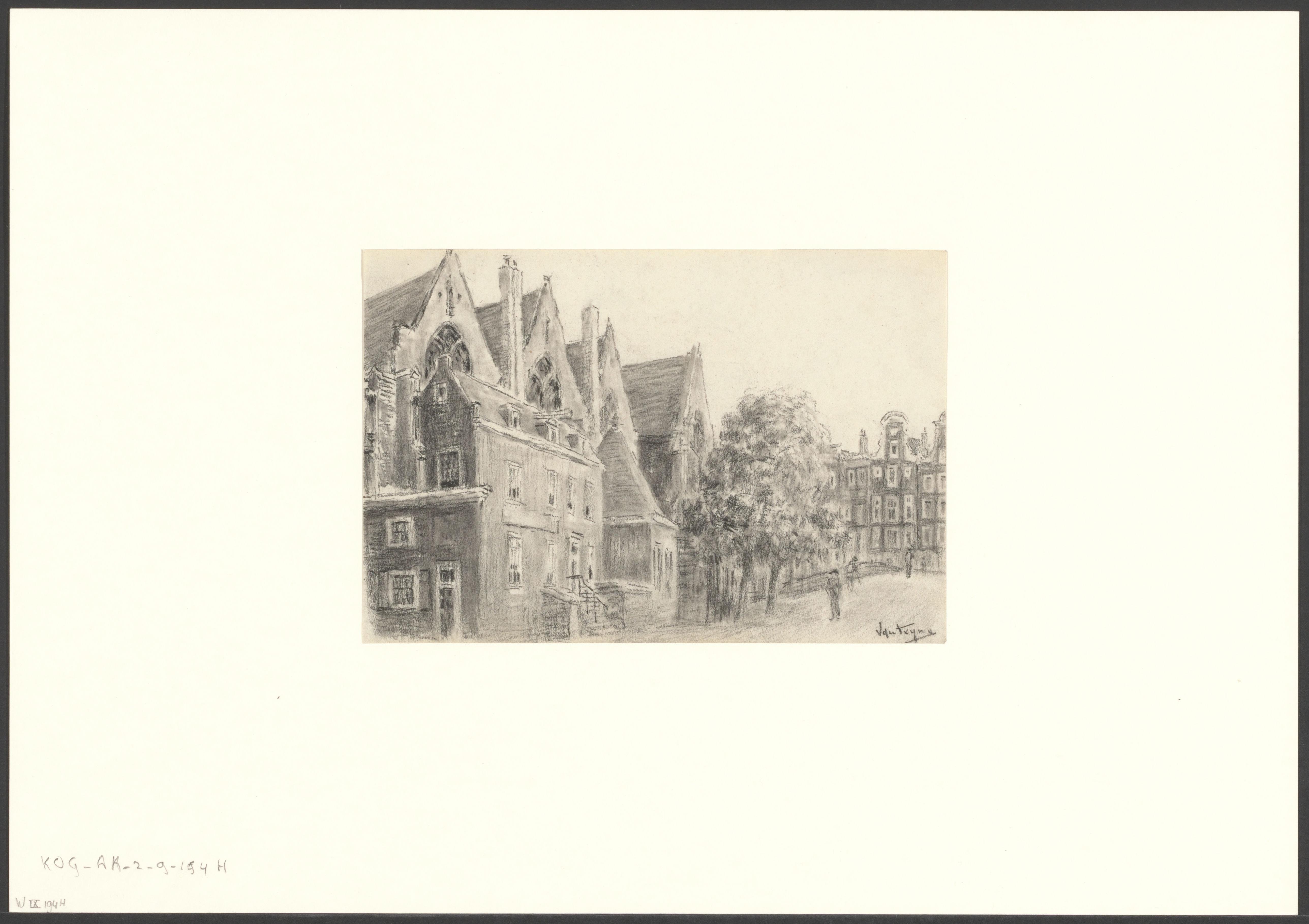 Gezicht op de Oude Kerk en het Oudekerksplein