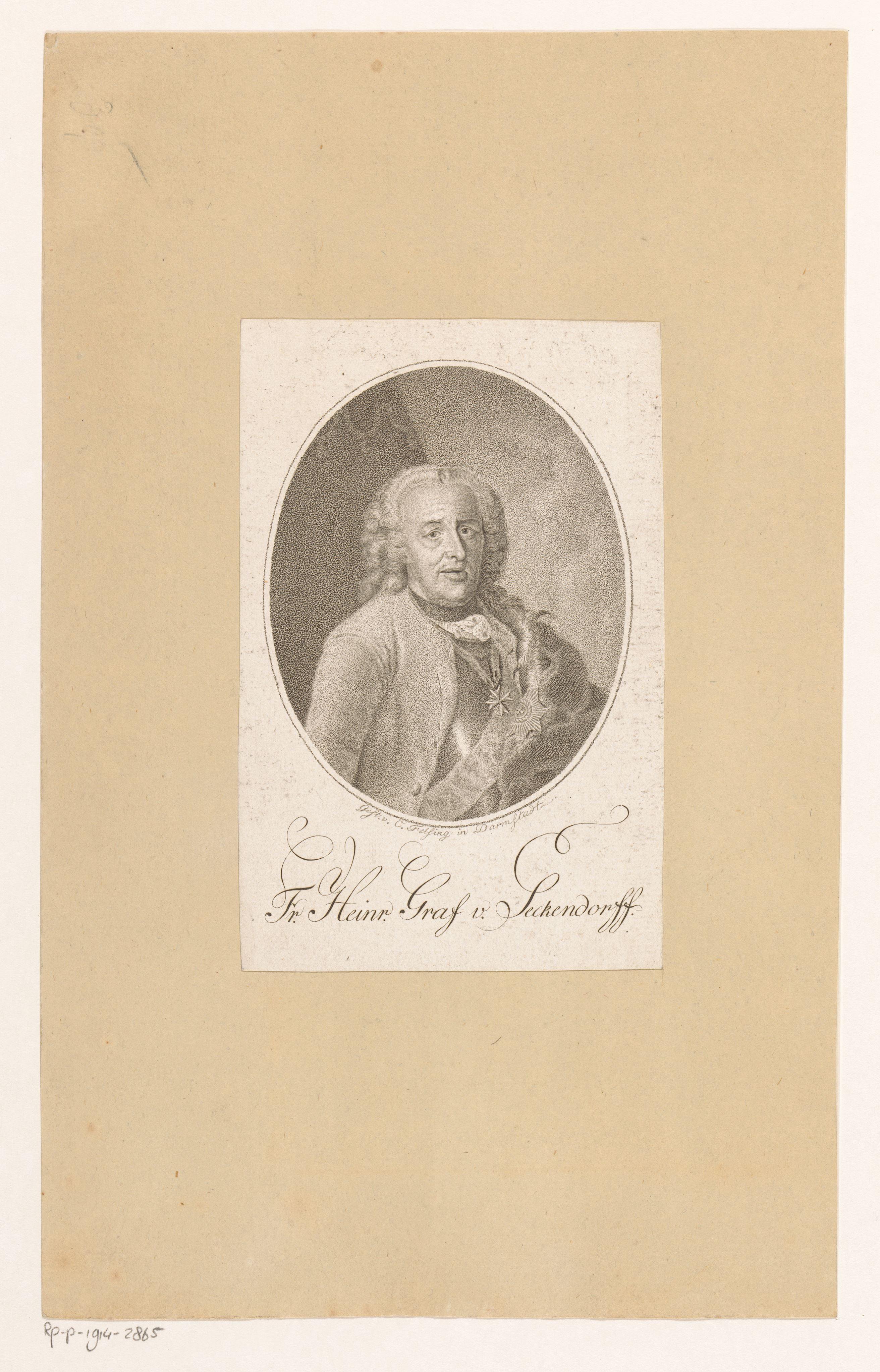 Portret van Friedrich Heinrich Reichsgraf von Seckendorf
