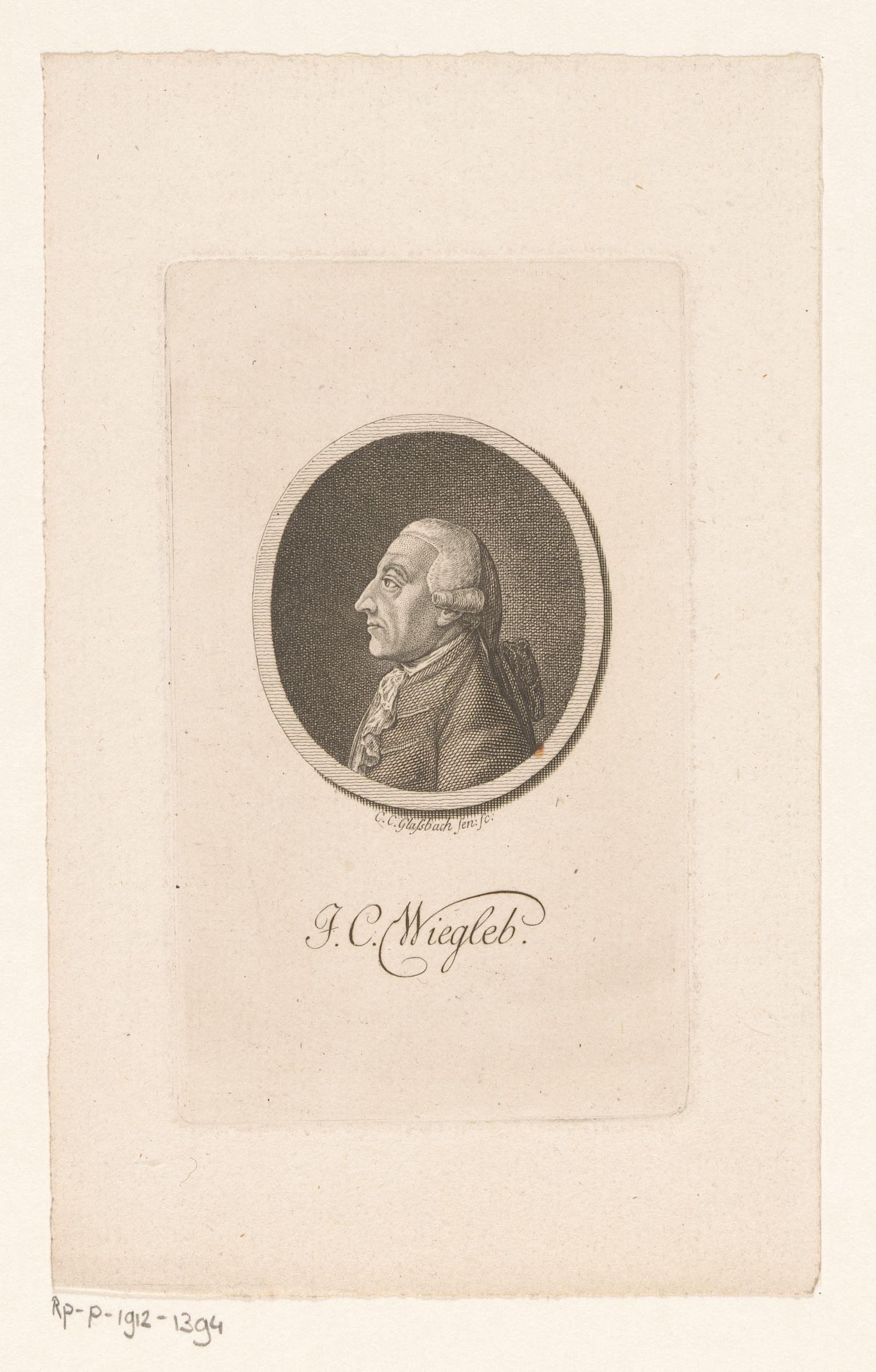 Portret van Johann Christian Wiegleb