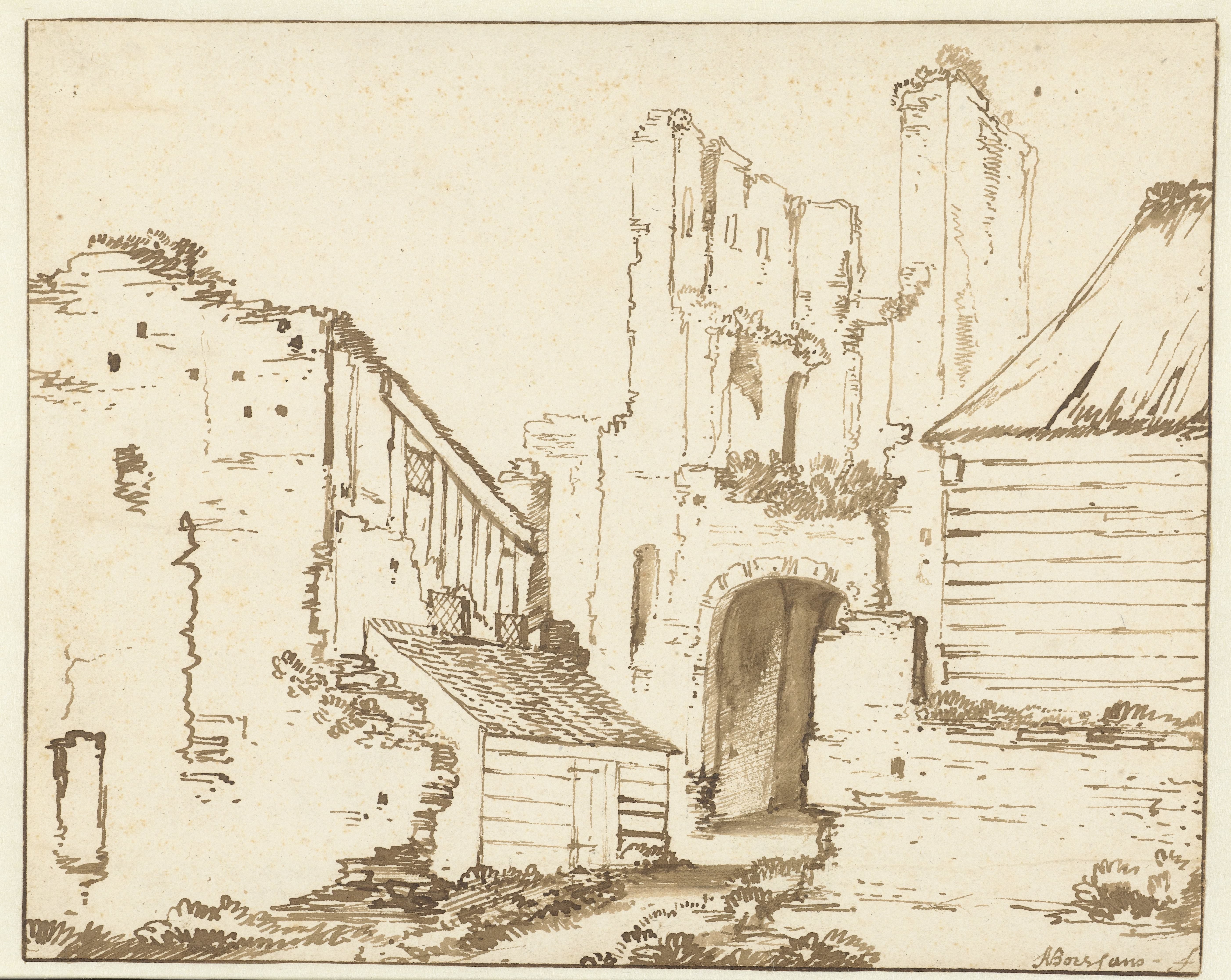 Voorpoort van de Ruïne van Brederode