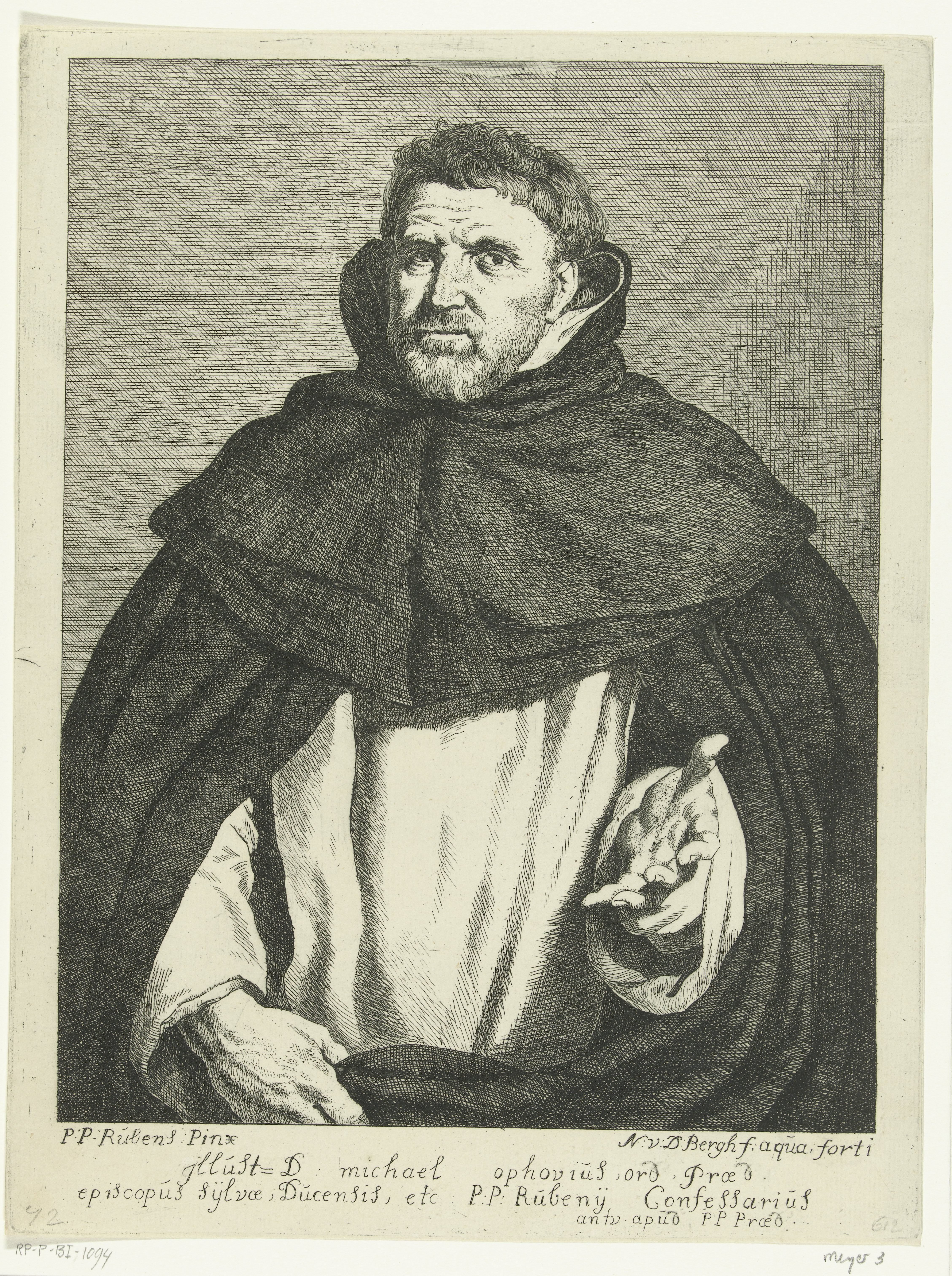 Portret van broeder Michael Ophovius in Dominicaans habijt