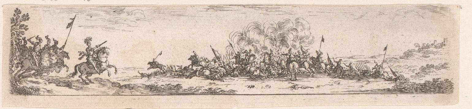 Vignet met veldslag