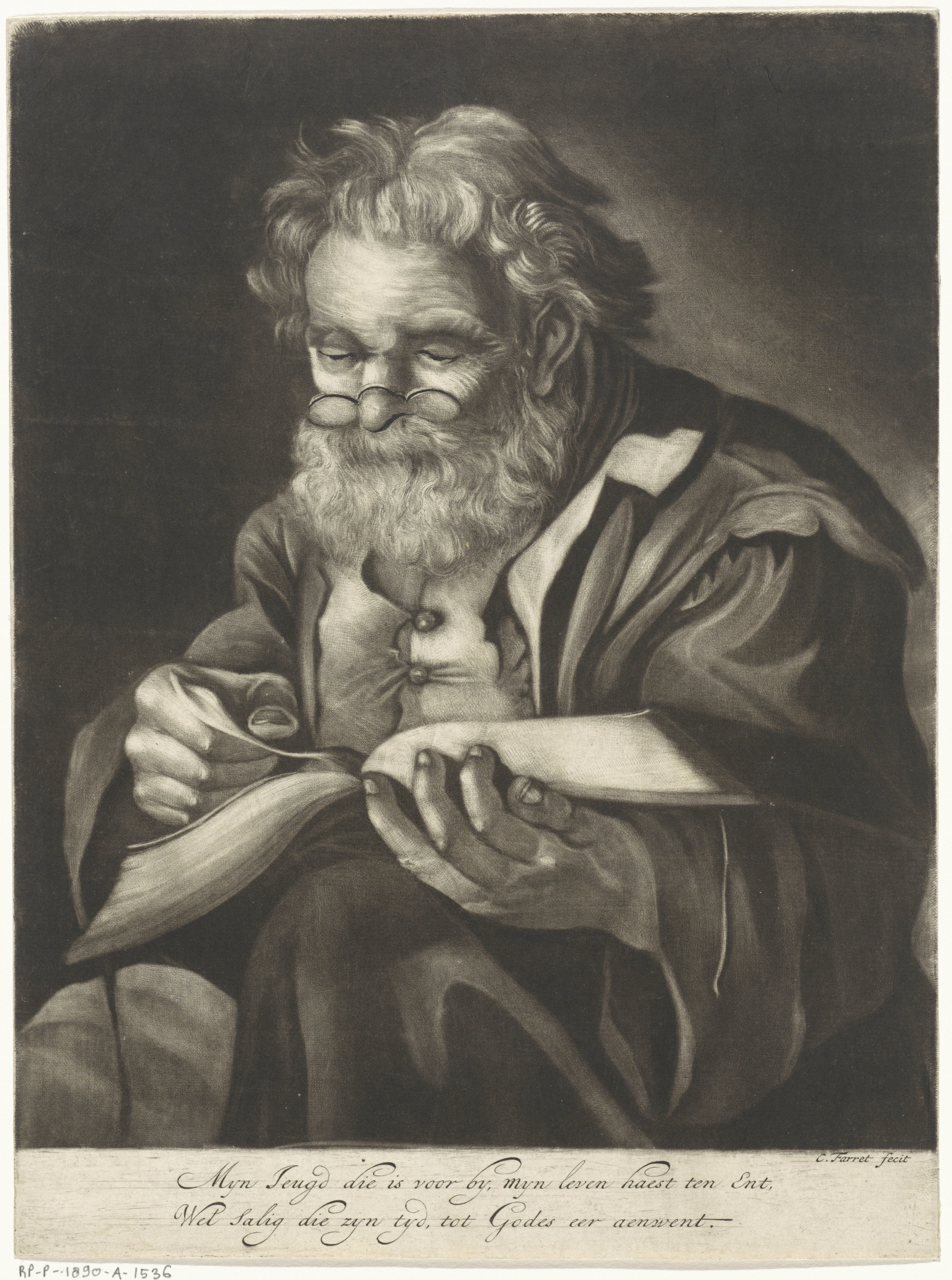 Lezende oude man