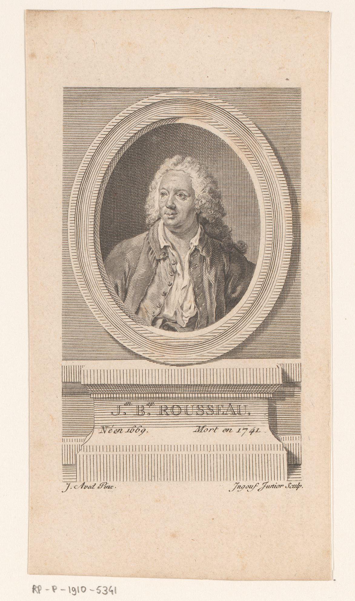 Portret van Jean Baptiste Rousseau