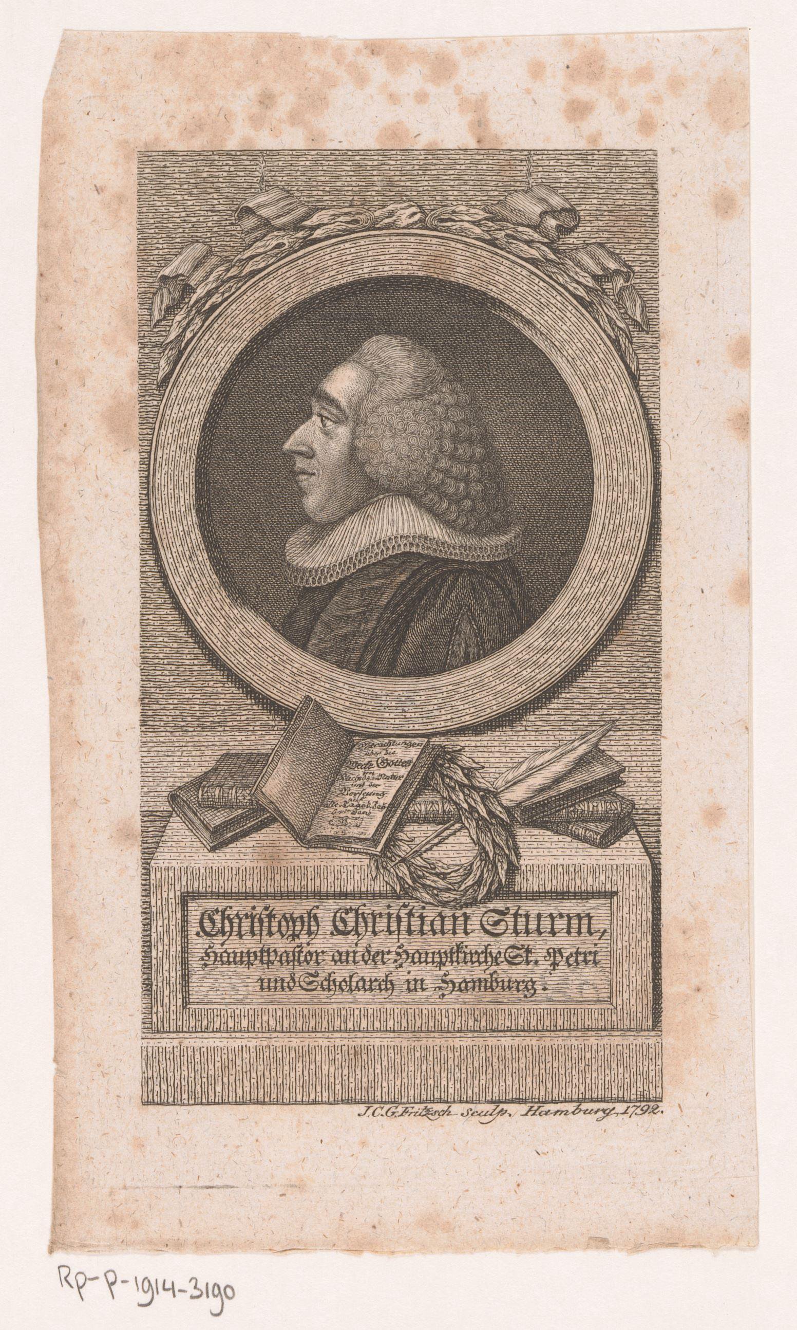 Portret van Christoph Christian Sturm