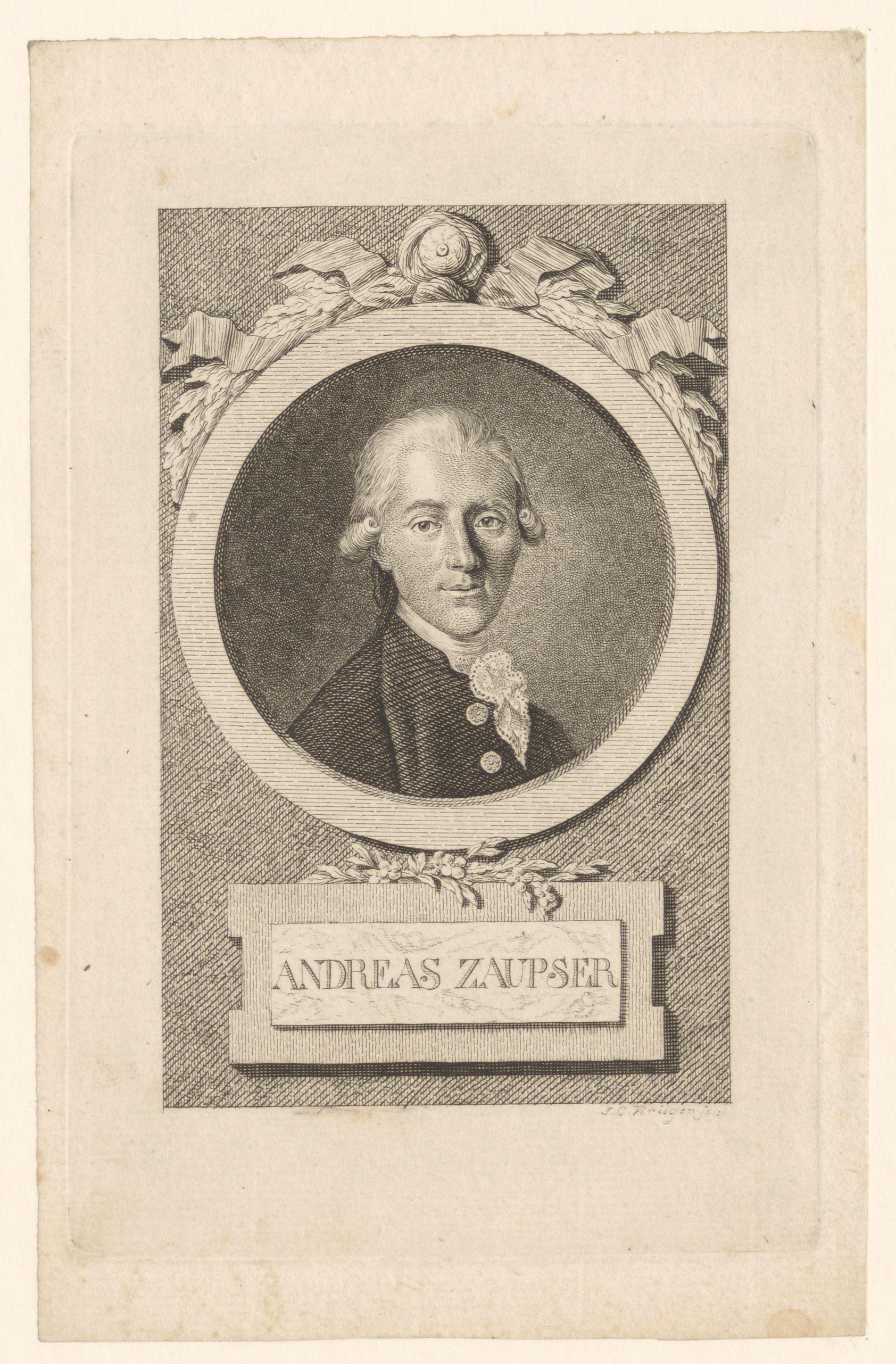 Portret van Andreas Zaupser