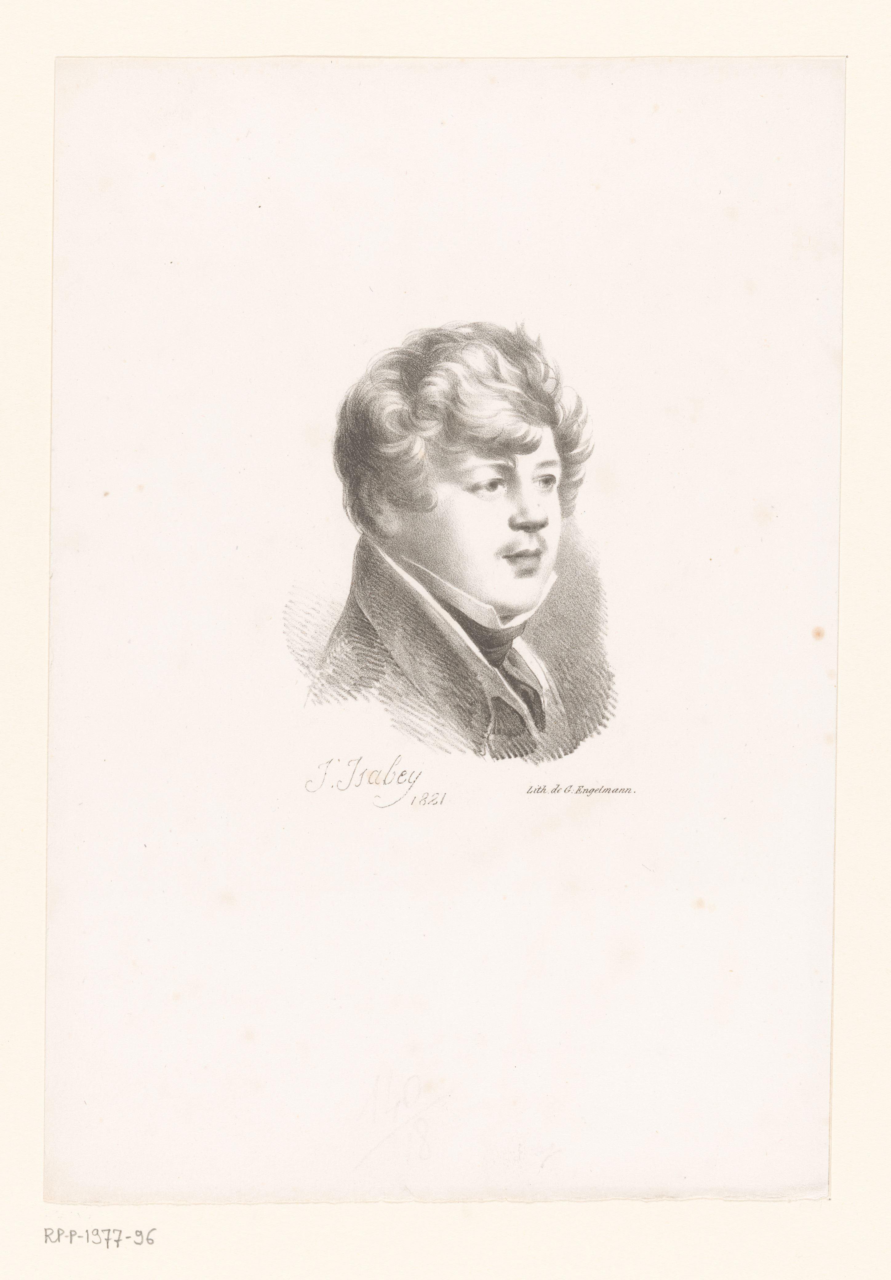 Portret van Eugène Isabey op achttienjarige leeftijd