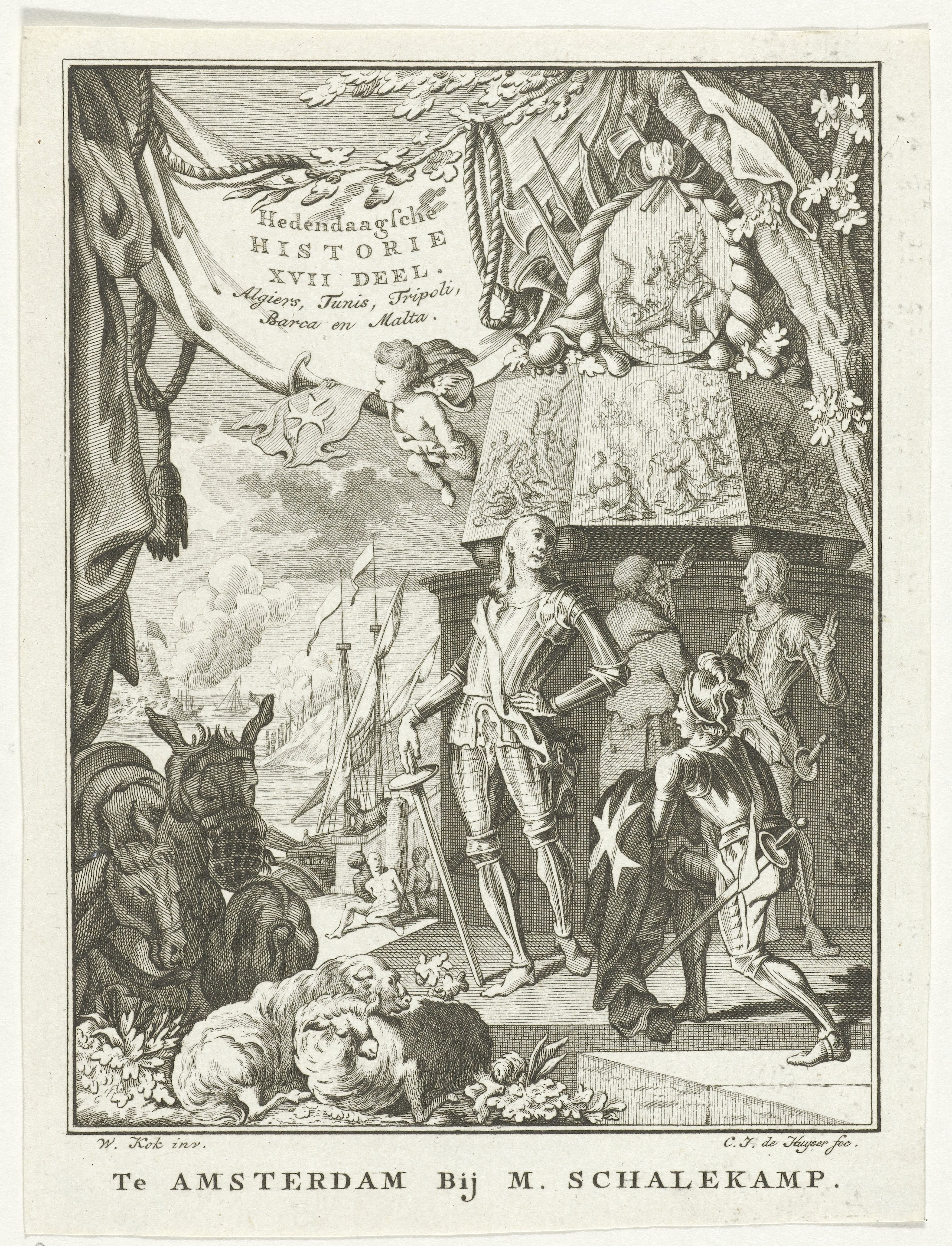 Allegorie op Noord-Afrika en Malta