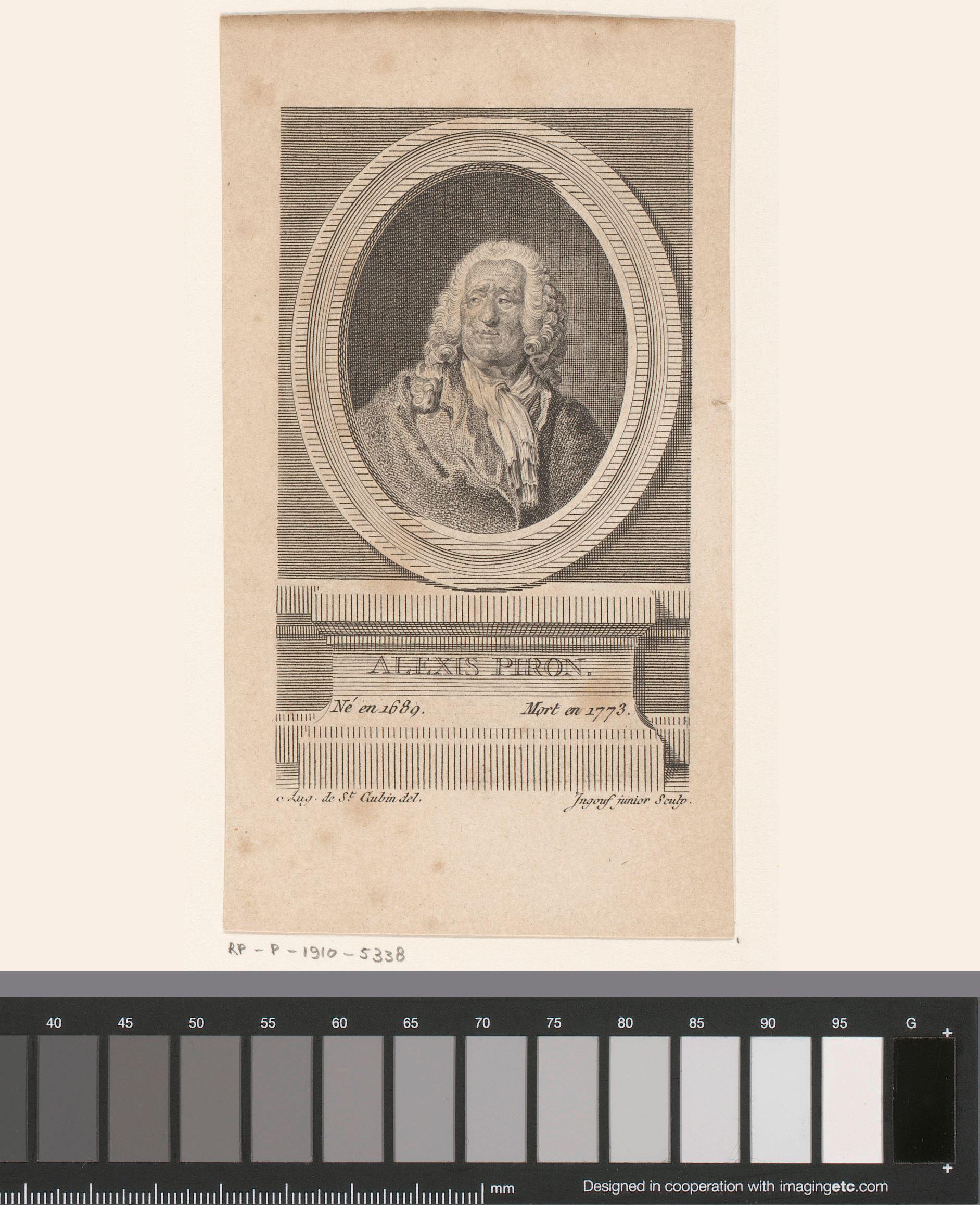 Portret van Alexis Piron