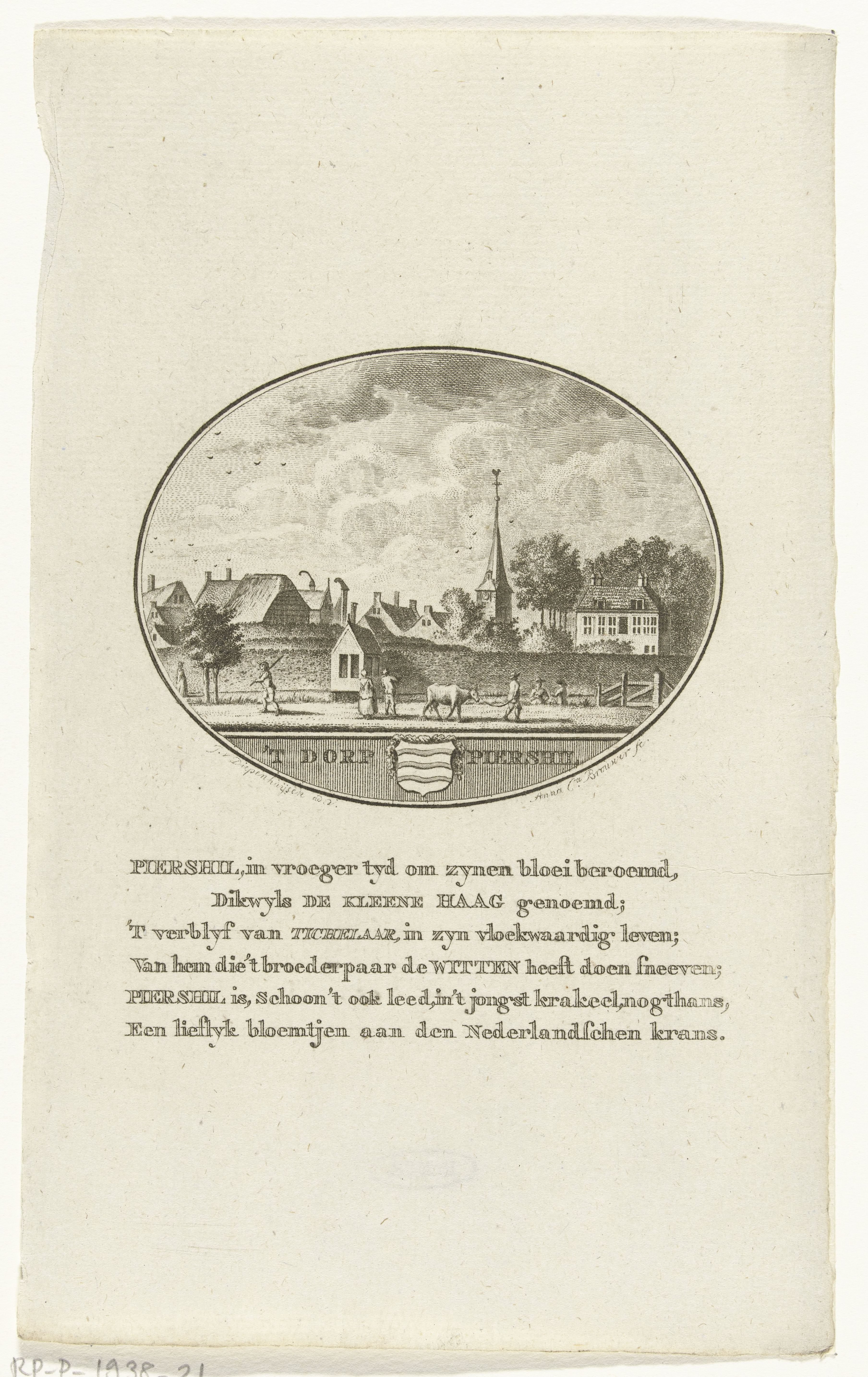 Gezicht op het dorp Piershil