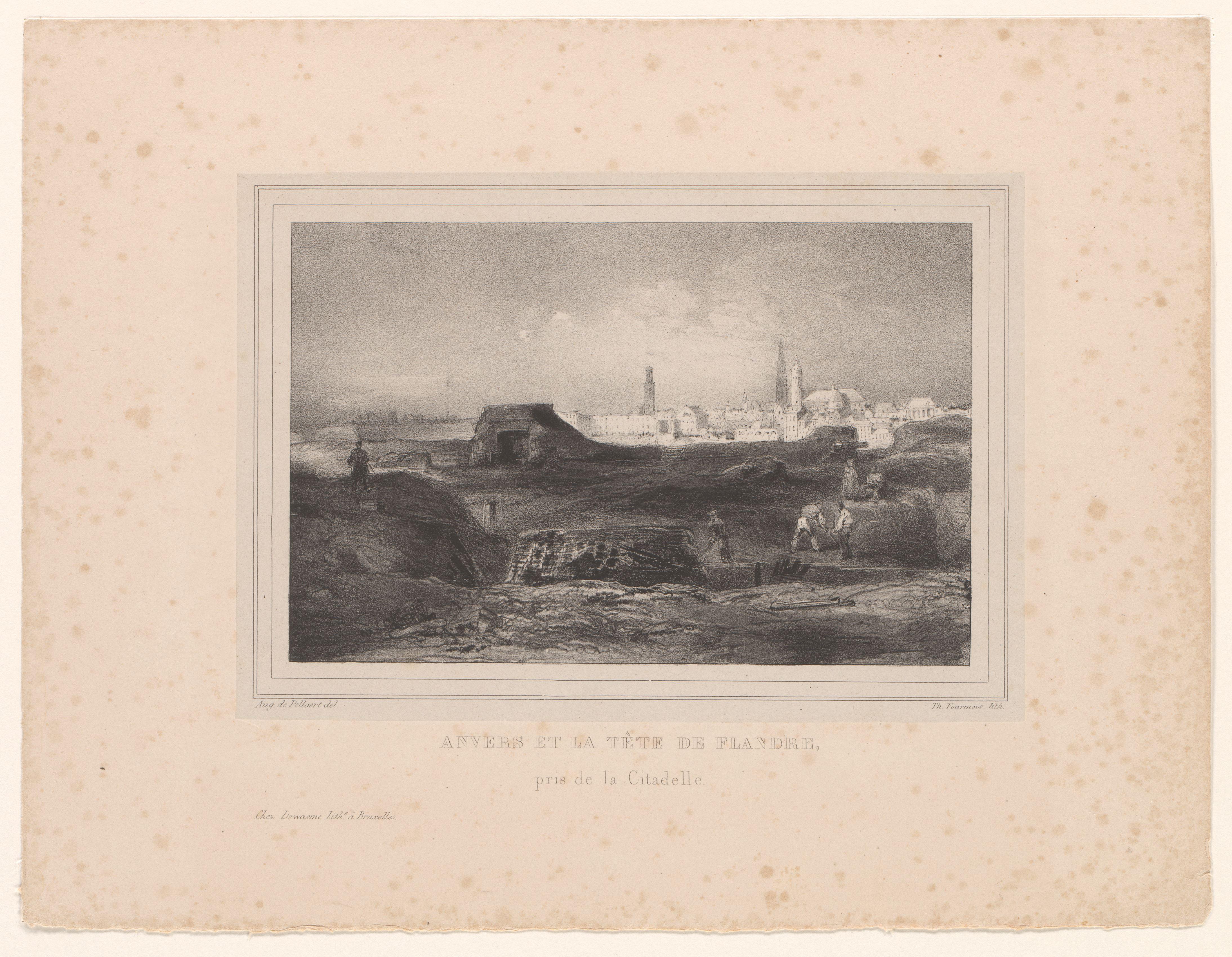 Gezicht op Antwerpen en het Vlaams Hoofd, 1833