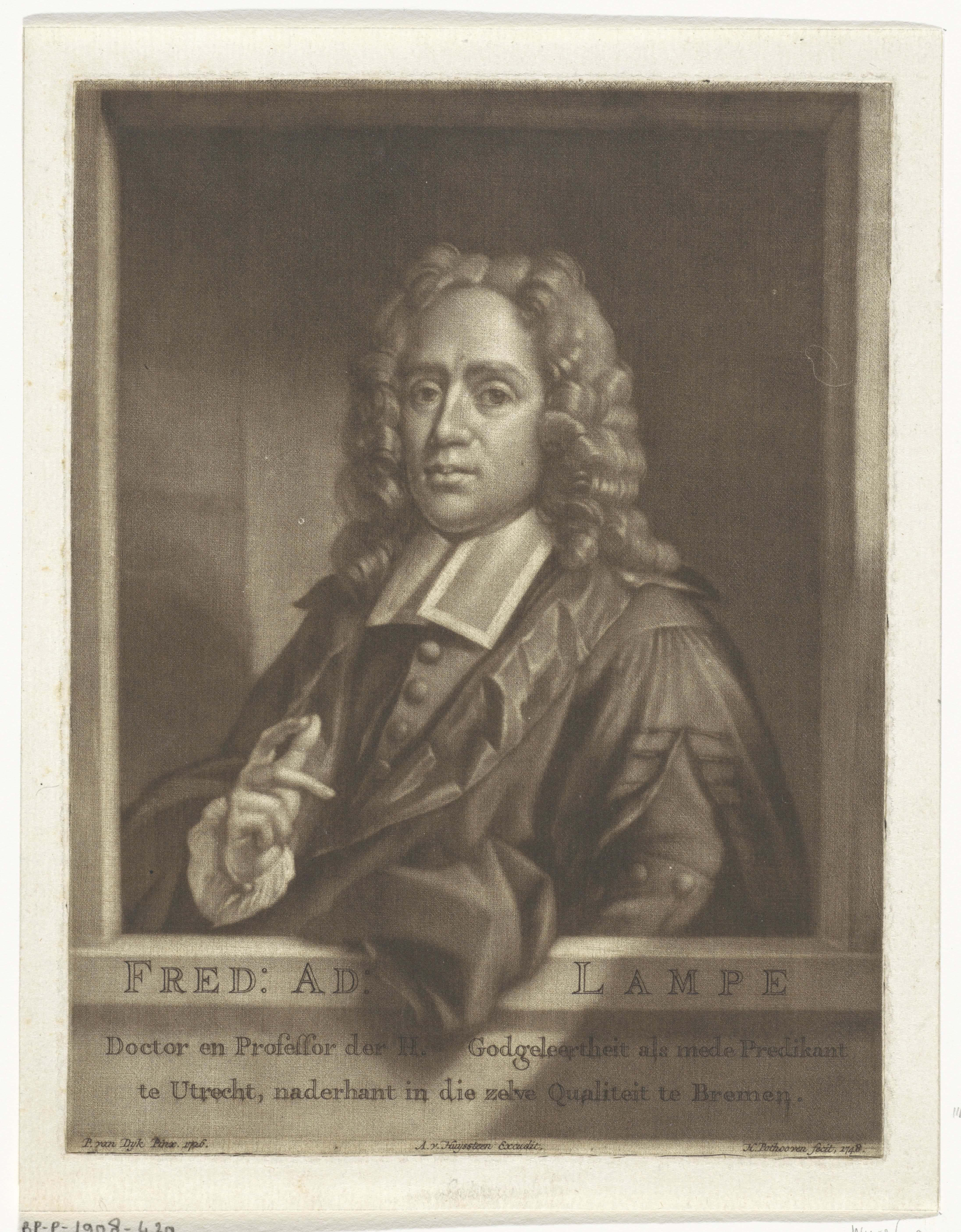 Portret van Friedrich Adolph Lampe
