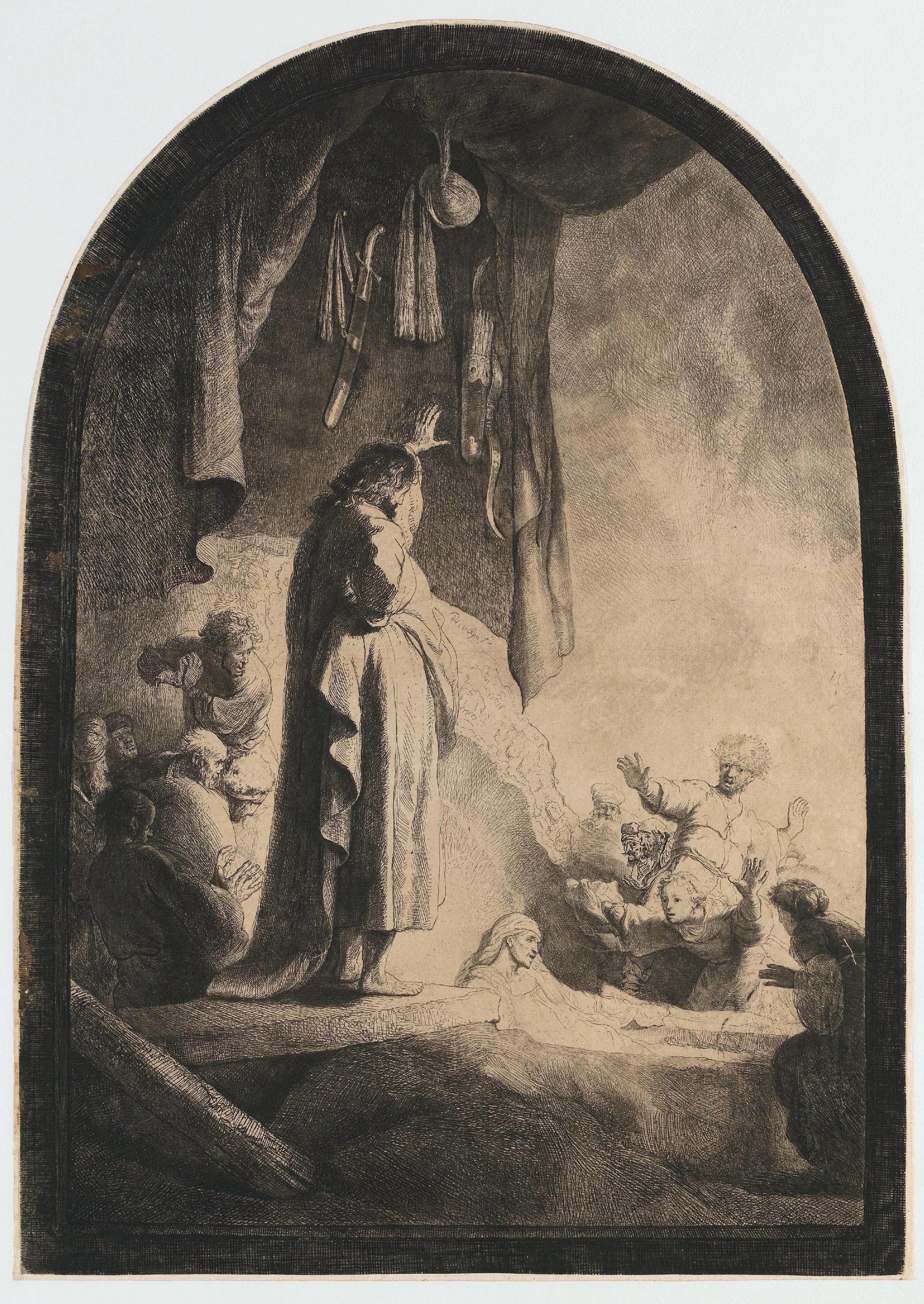 The raising of Lazarus: the larger plate