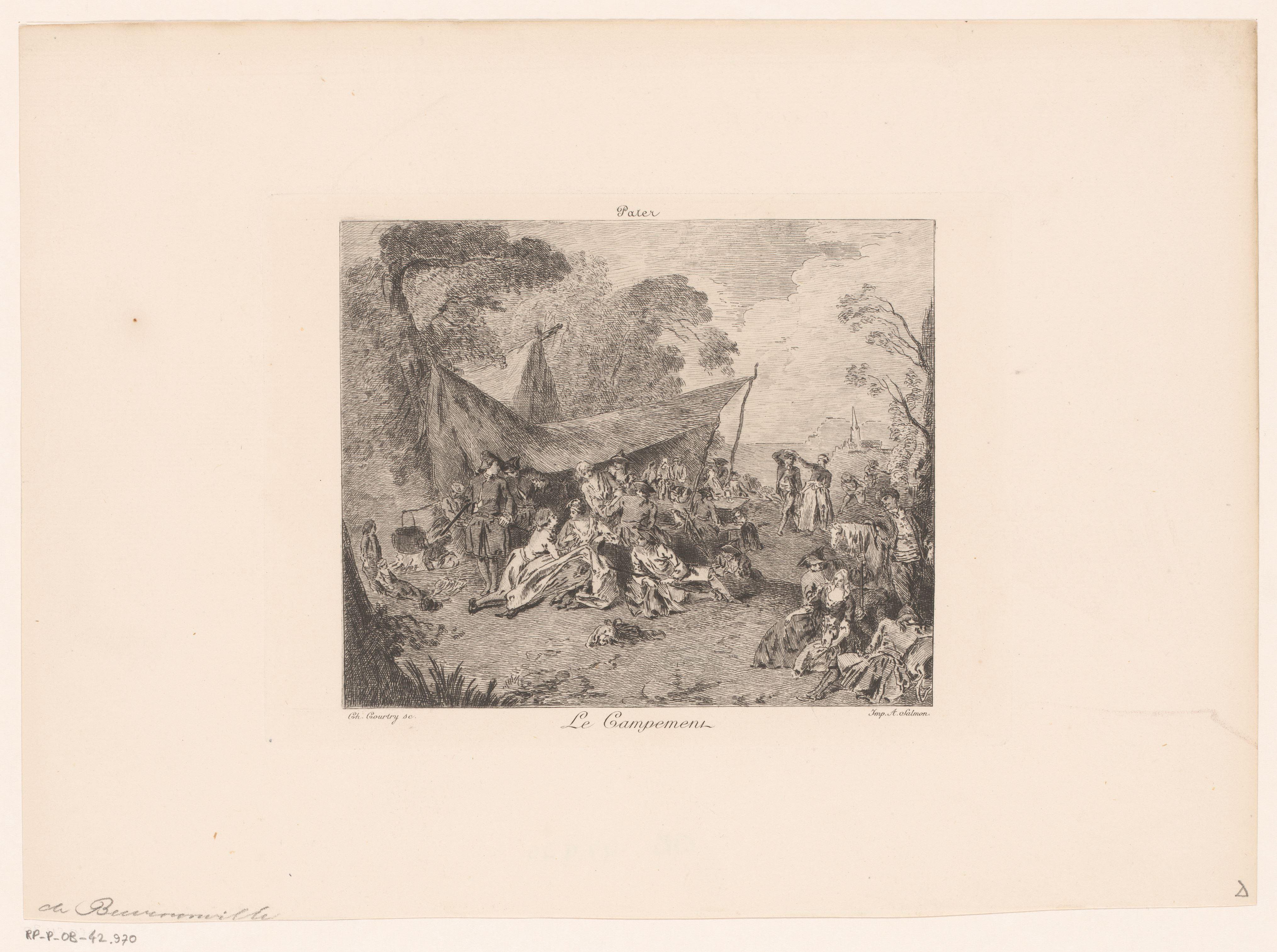 Landschap met een legerkamp