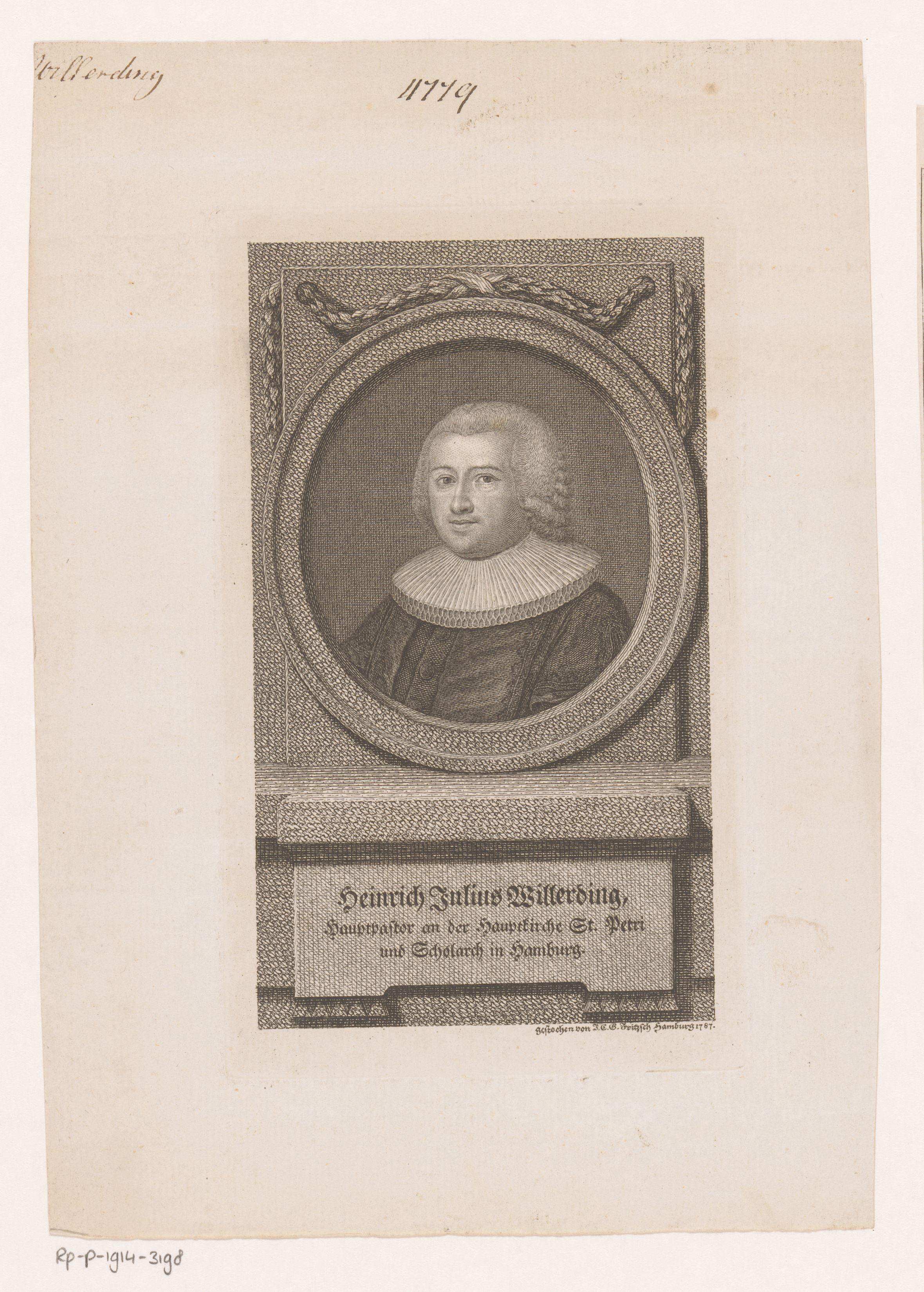 Portret van Heinrich Julius Willerding