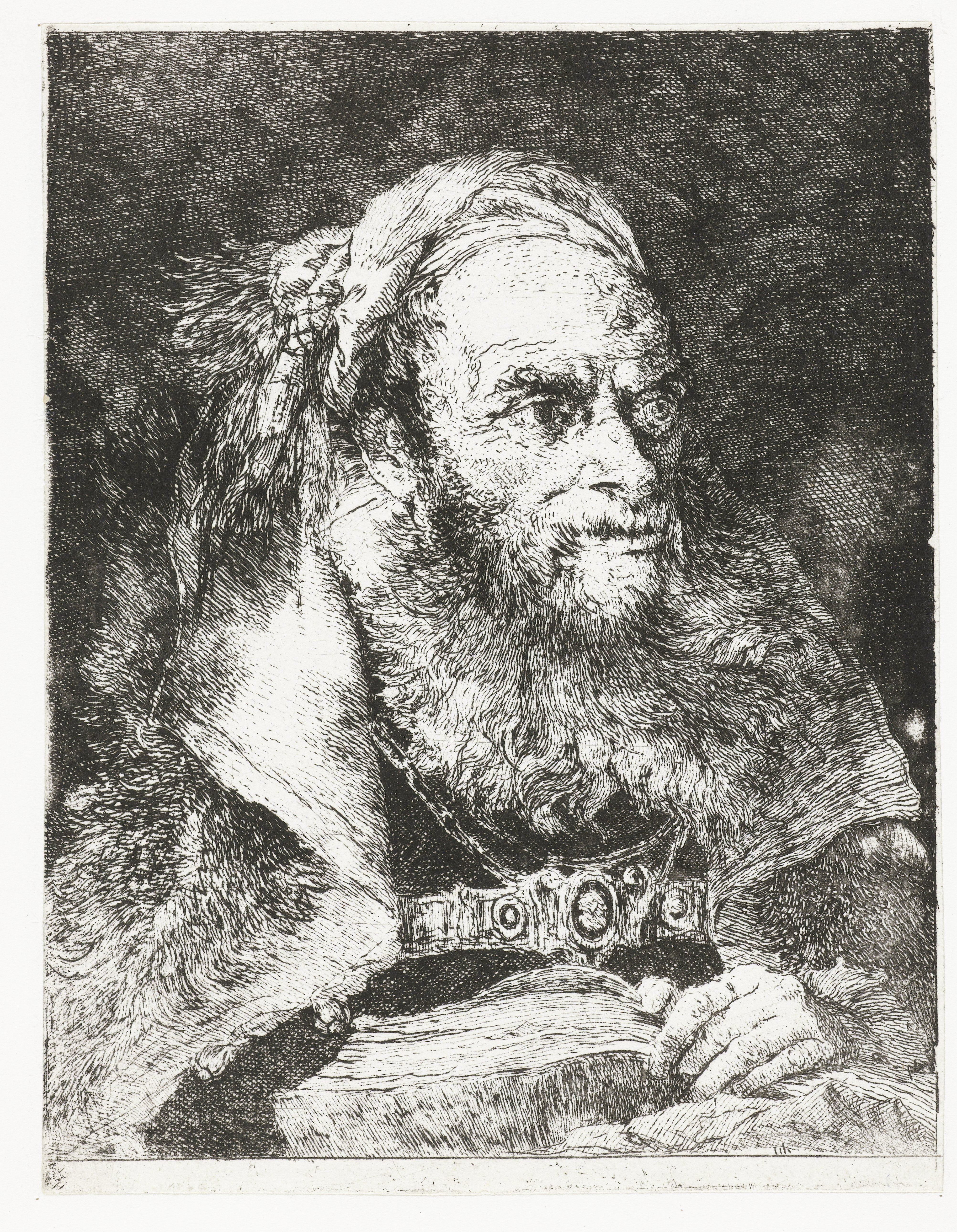 Man met opengeslagen boek